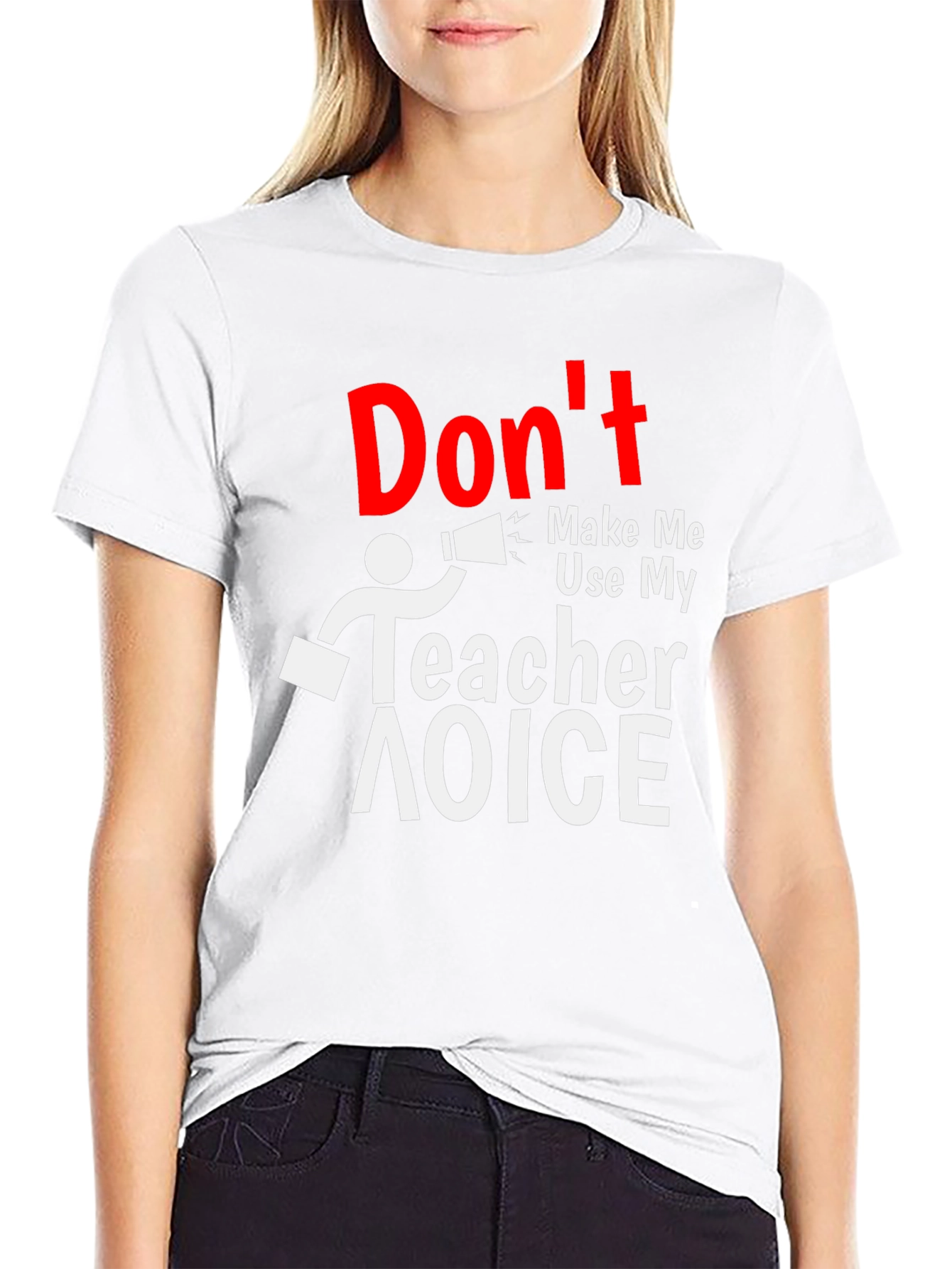 Black Don't Make Me Use My Teacher Voice T-Shirt view 9