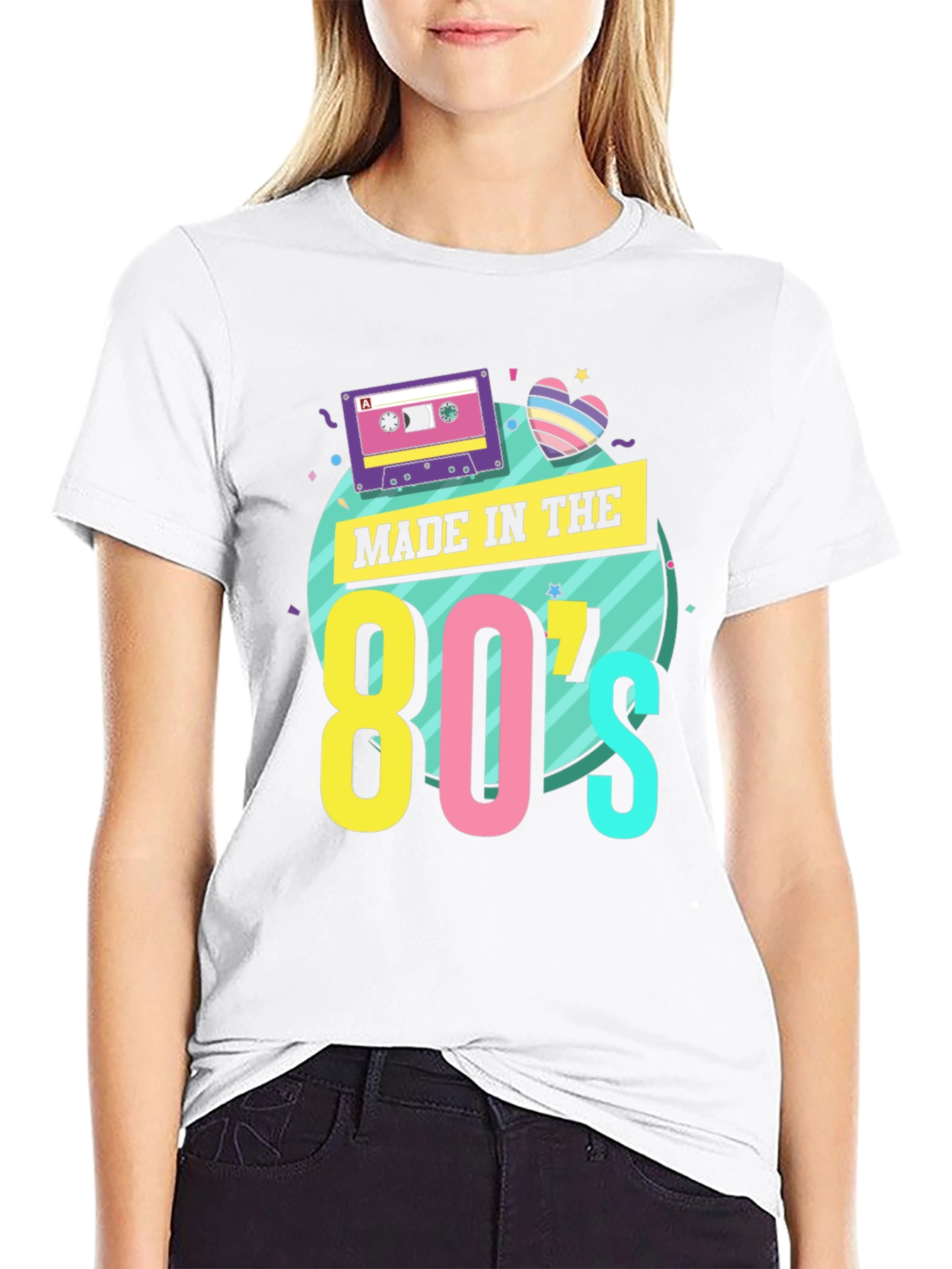 Black Retro 'Made in the 80s' Graphic Tee view 9
