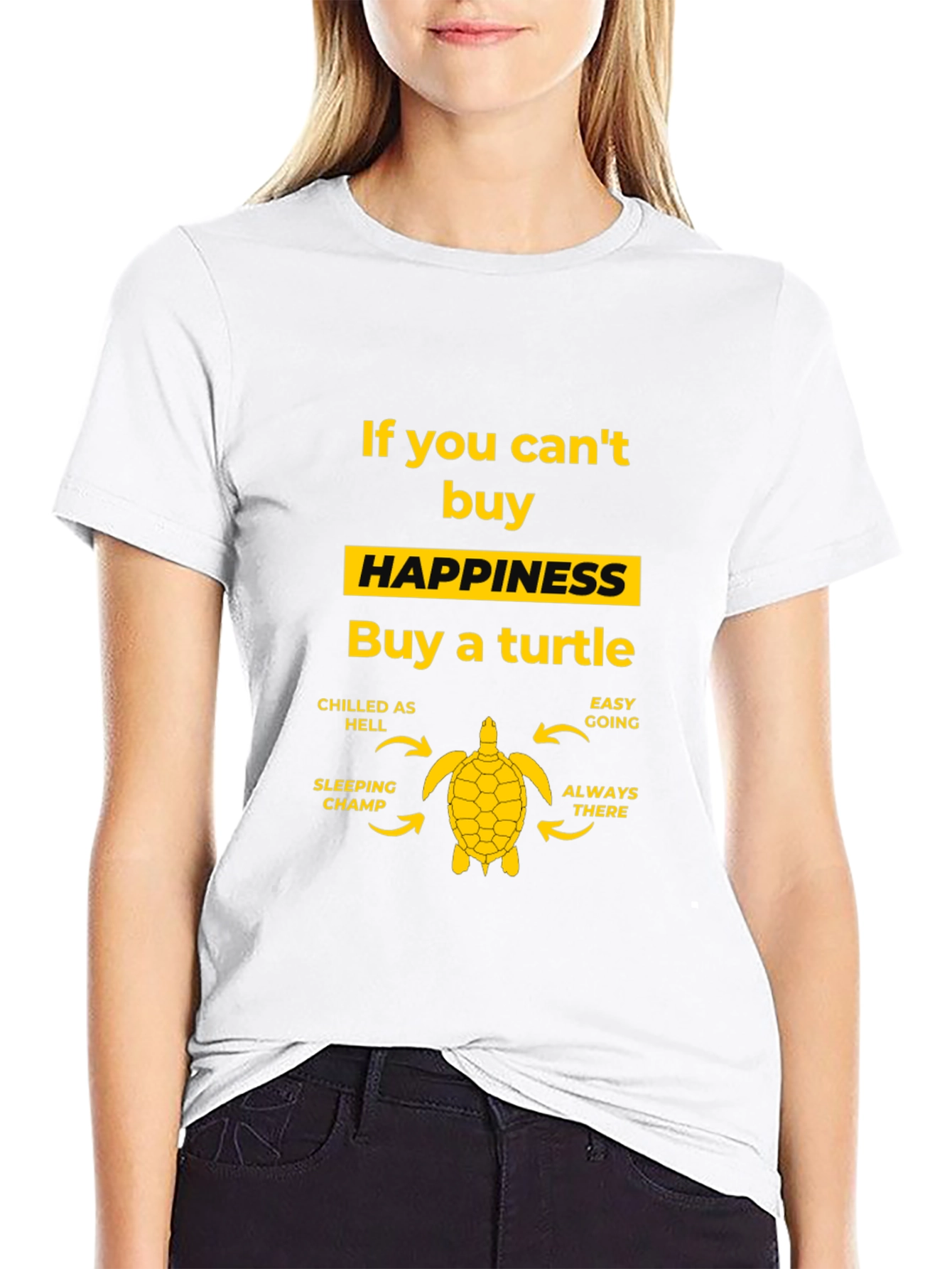 Black Buy a Turtle Graphic Tee view 9