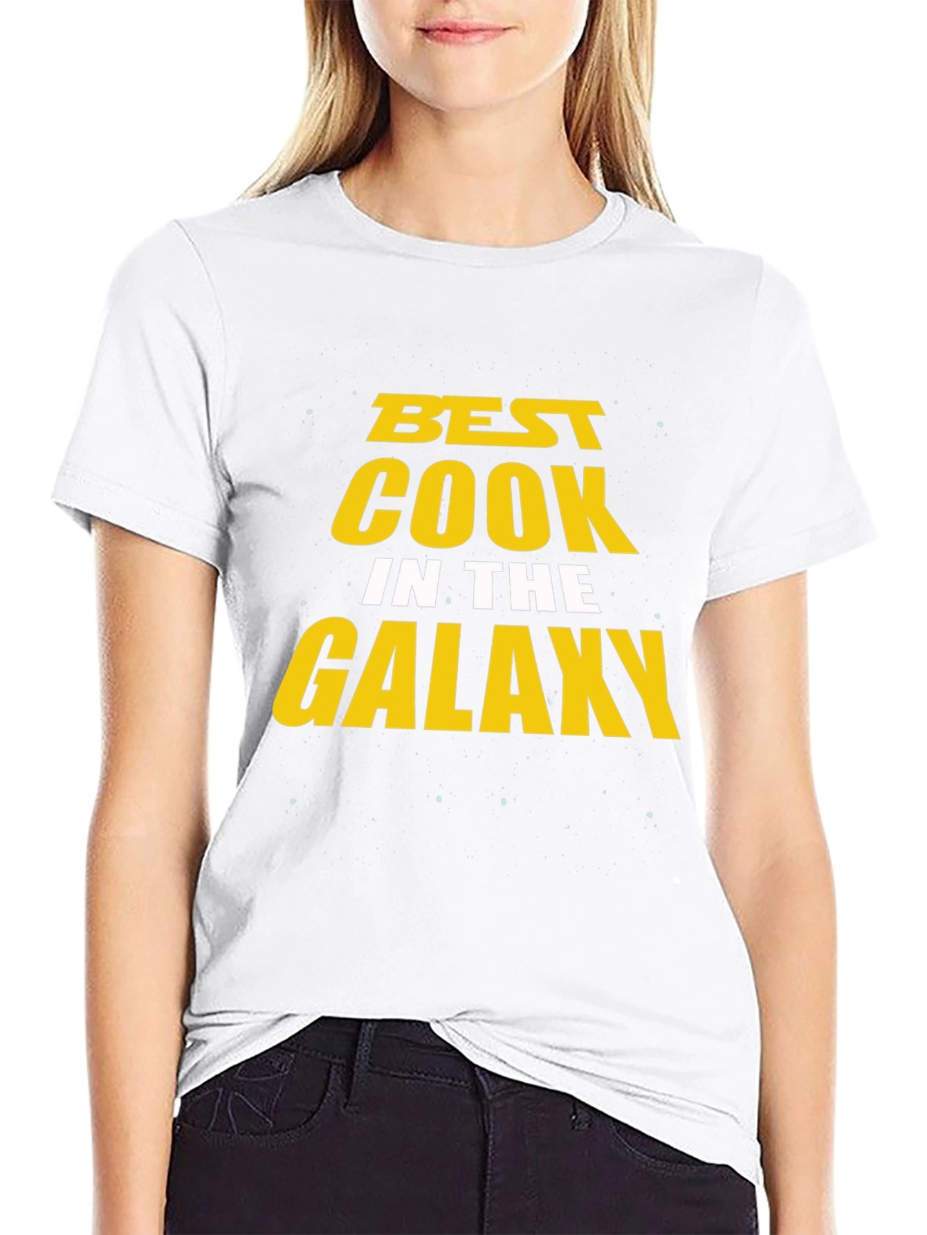 Black Best Cook in the Galaxy Graphic T-Shirt view 9