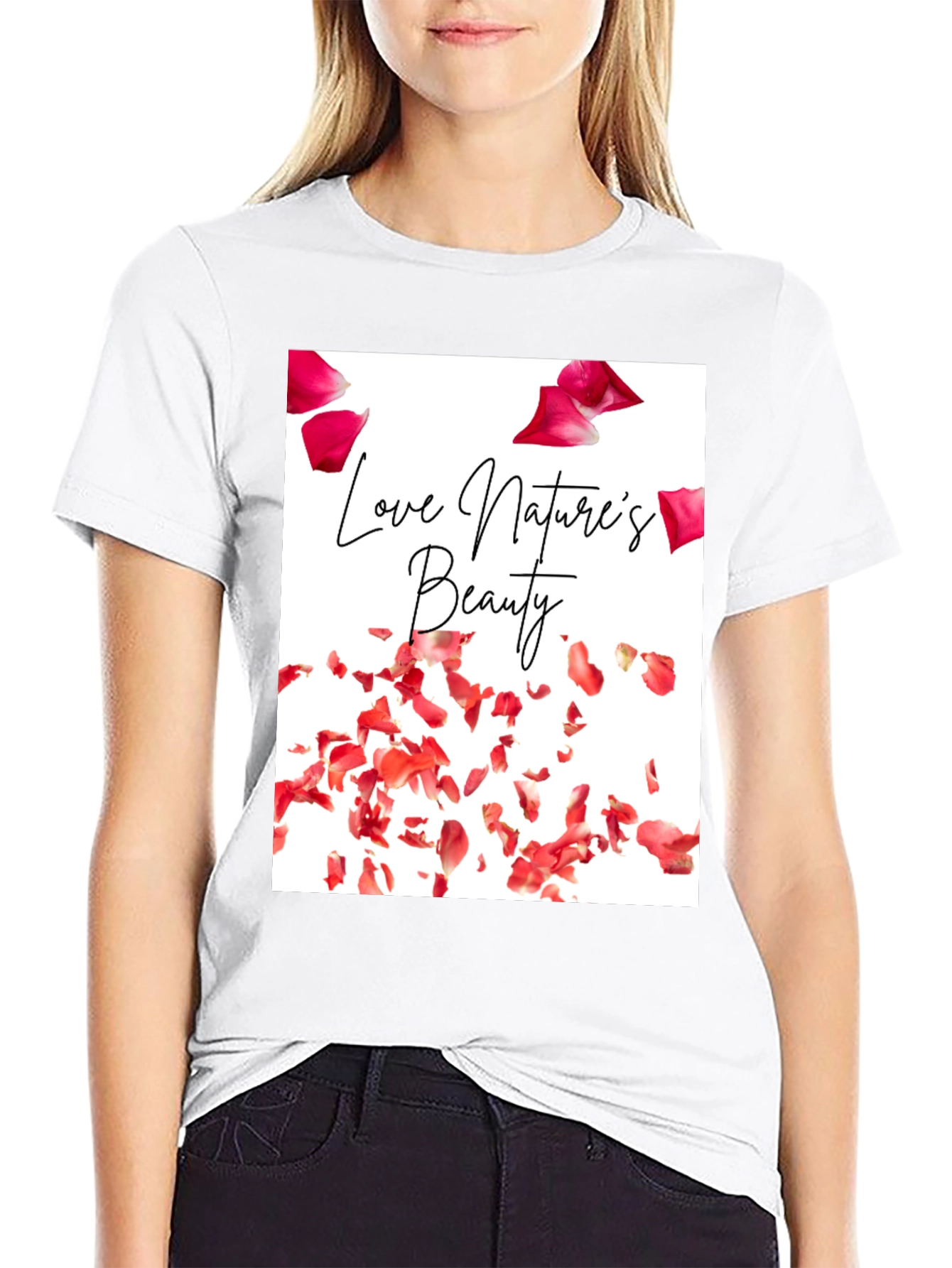 Black Nature's Beauty Graphic Tee - Soft Cotton Comfort view 9