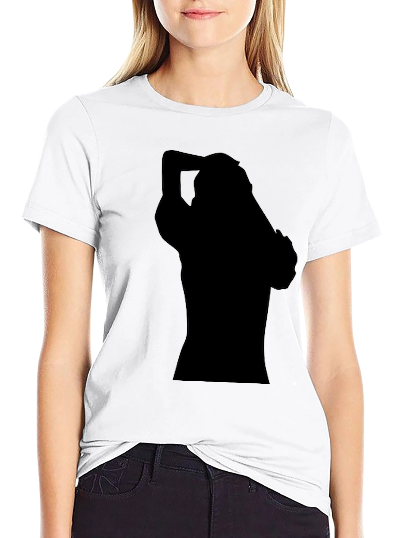 Black Black Silhouette Graphic T-Shirt view 9
