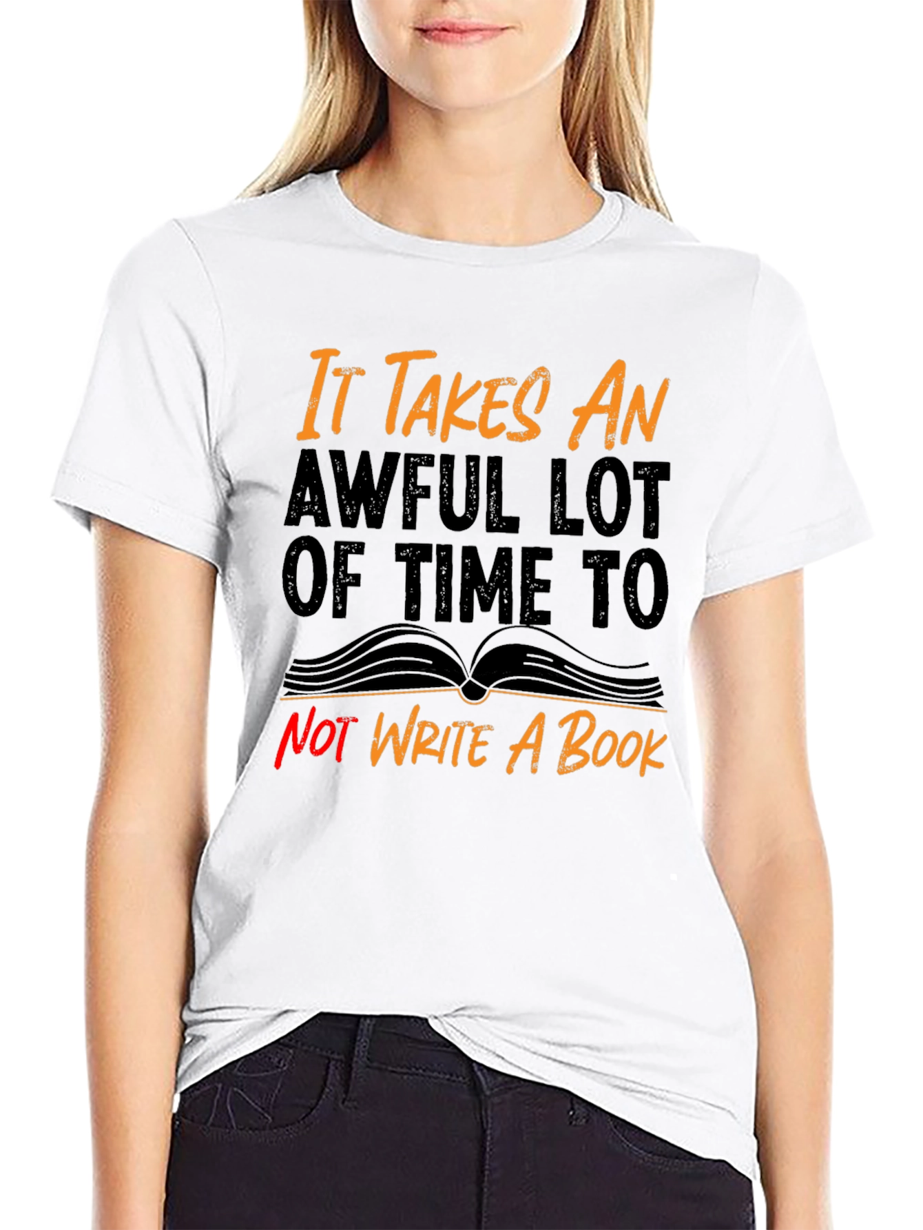 Black Funny Writer's Block T-Shirt view 9