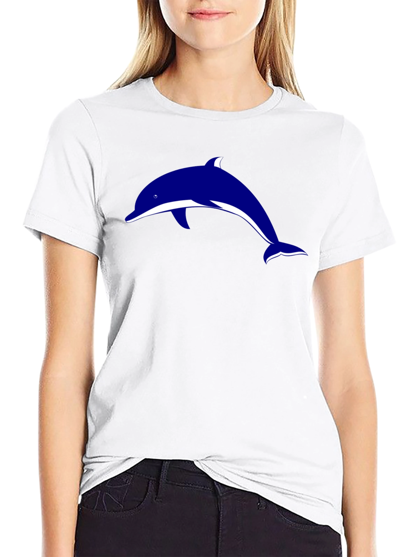 Black Black Dolphin Graphic Tee - Stylish Casual Wear view 9