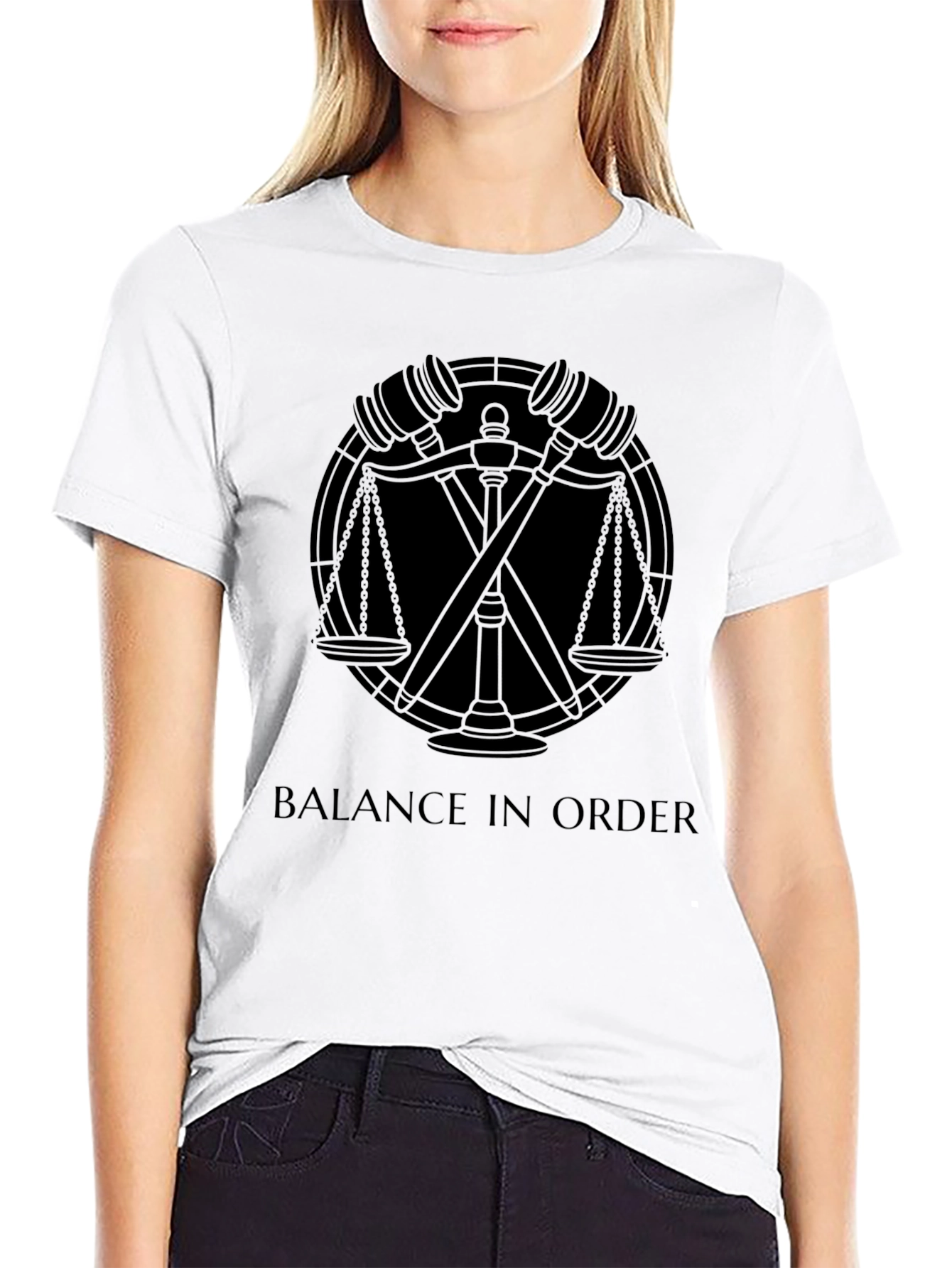 Black Balance in Order Black Graphic Tee view 9