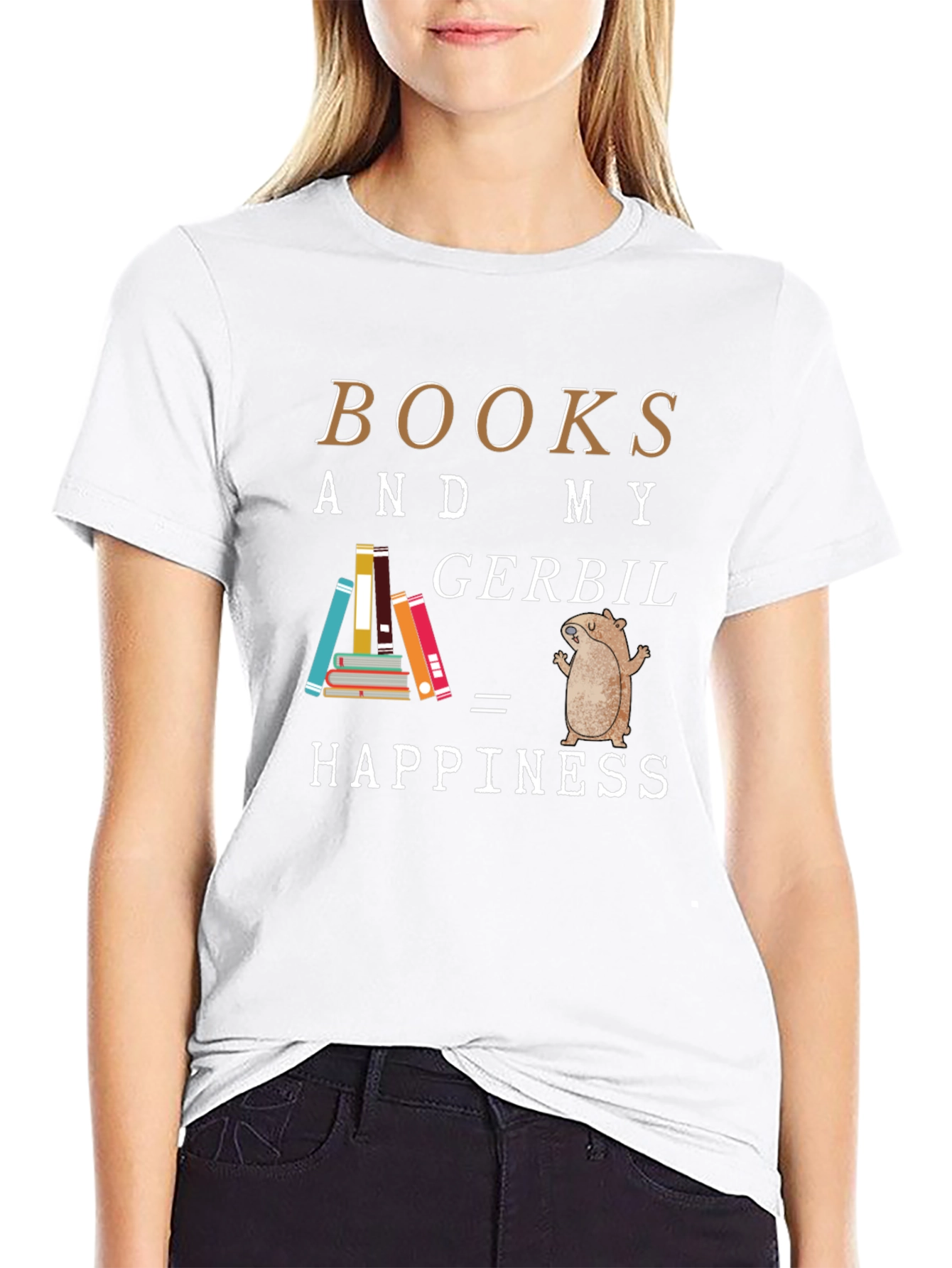 Black Books & Gerbil Happiness Tee view 9