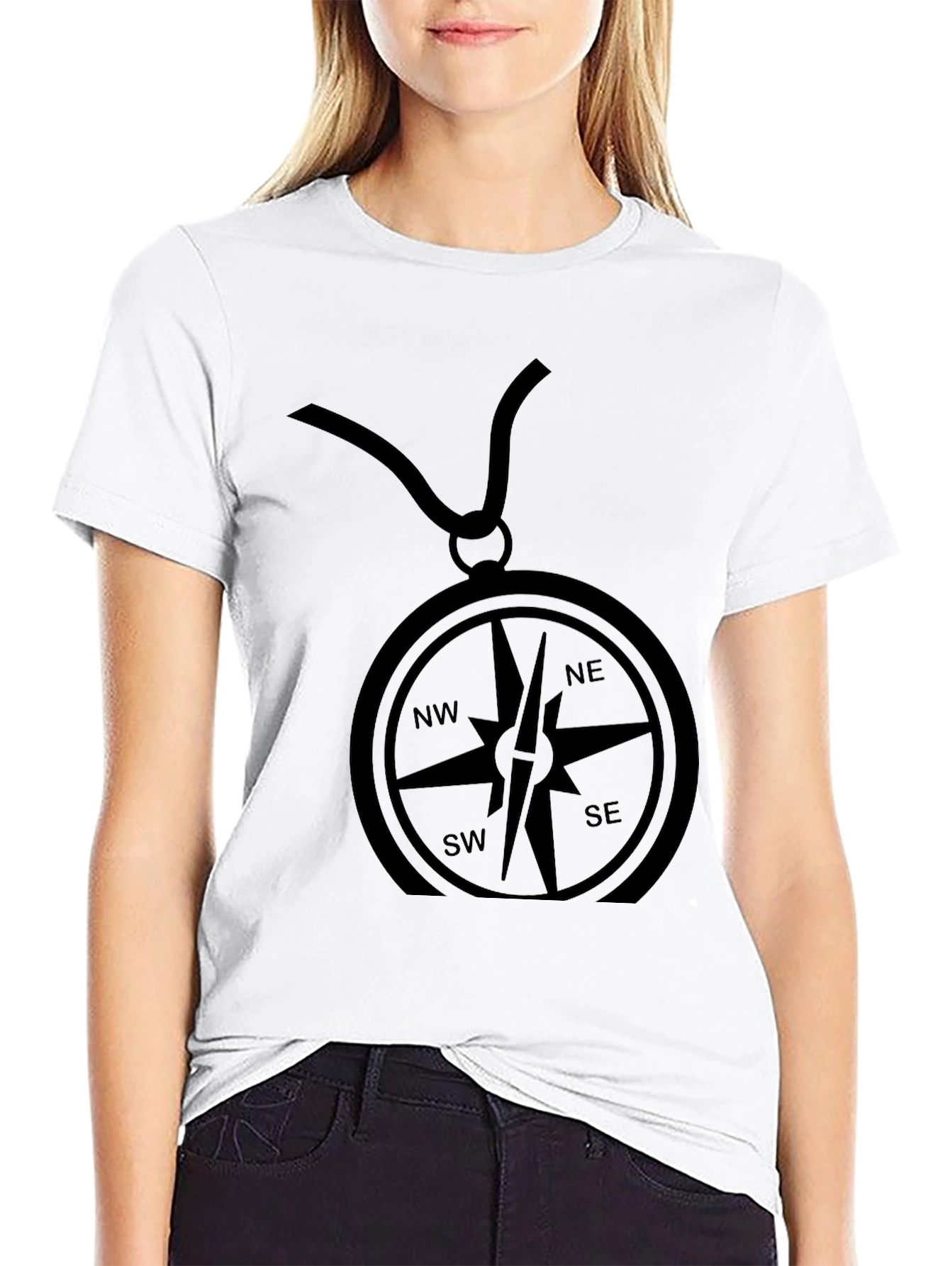 Black Compass Graphic T-Shirt - Adventure Ready! view 9