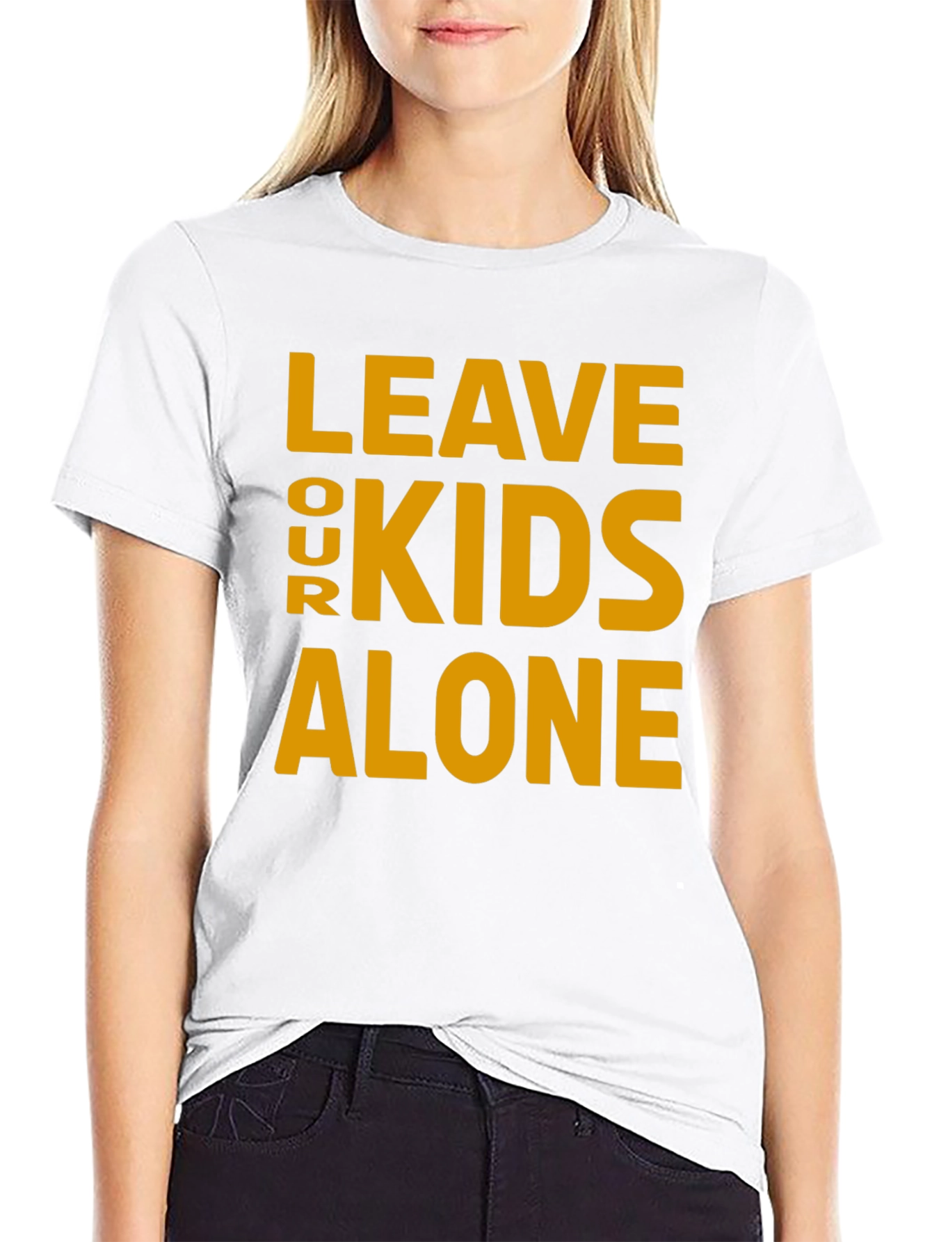 Black Leave Our Kids Alone Graphic Tee view 9