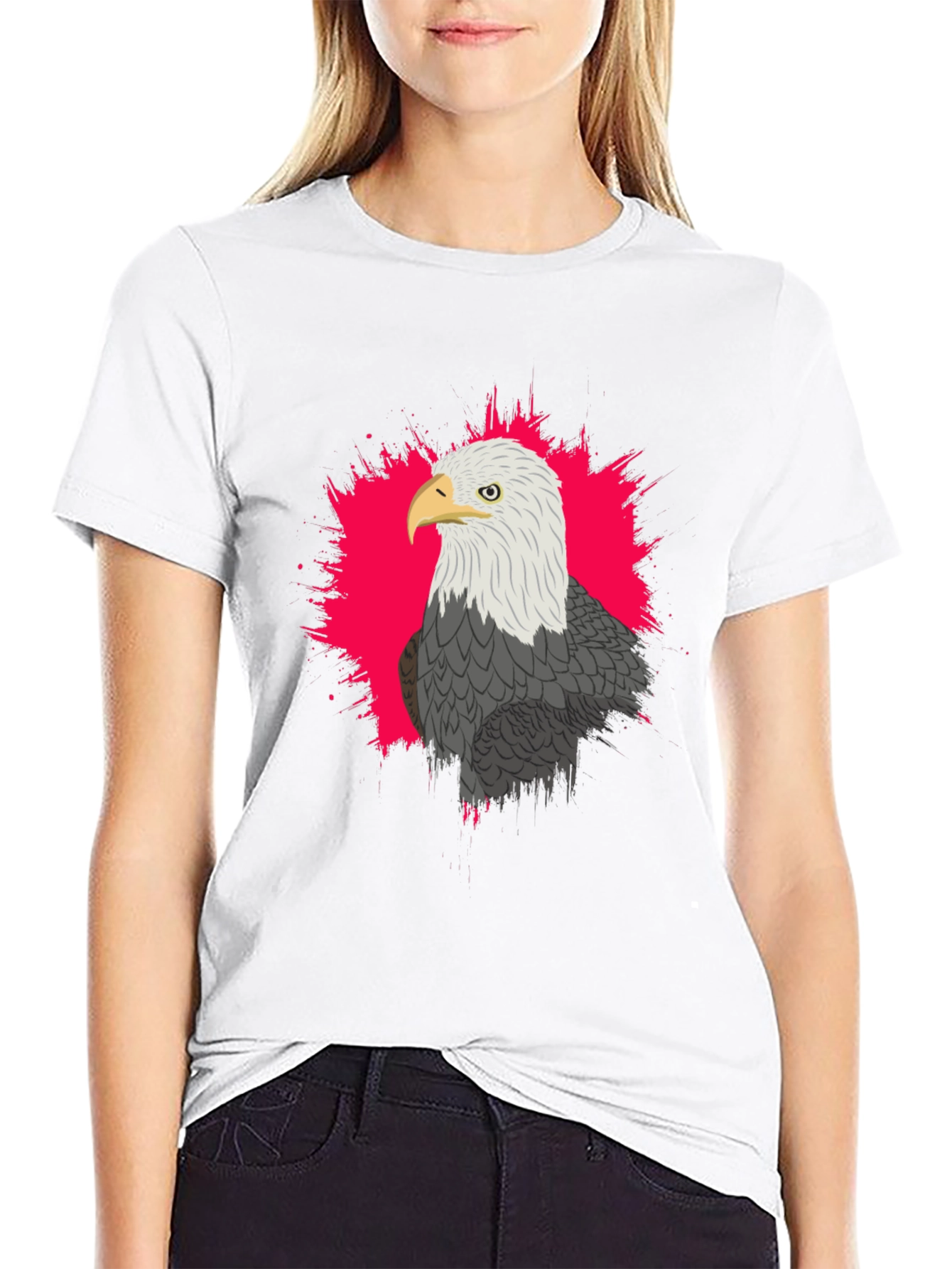 Black Eagle Graphic Tee - Black Cotton Blend view 9