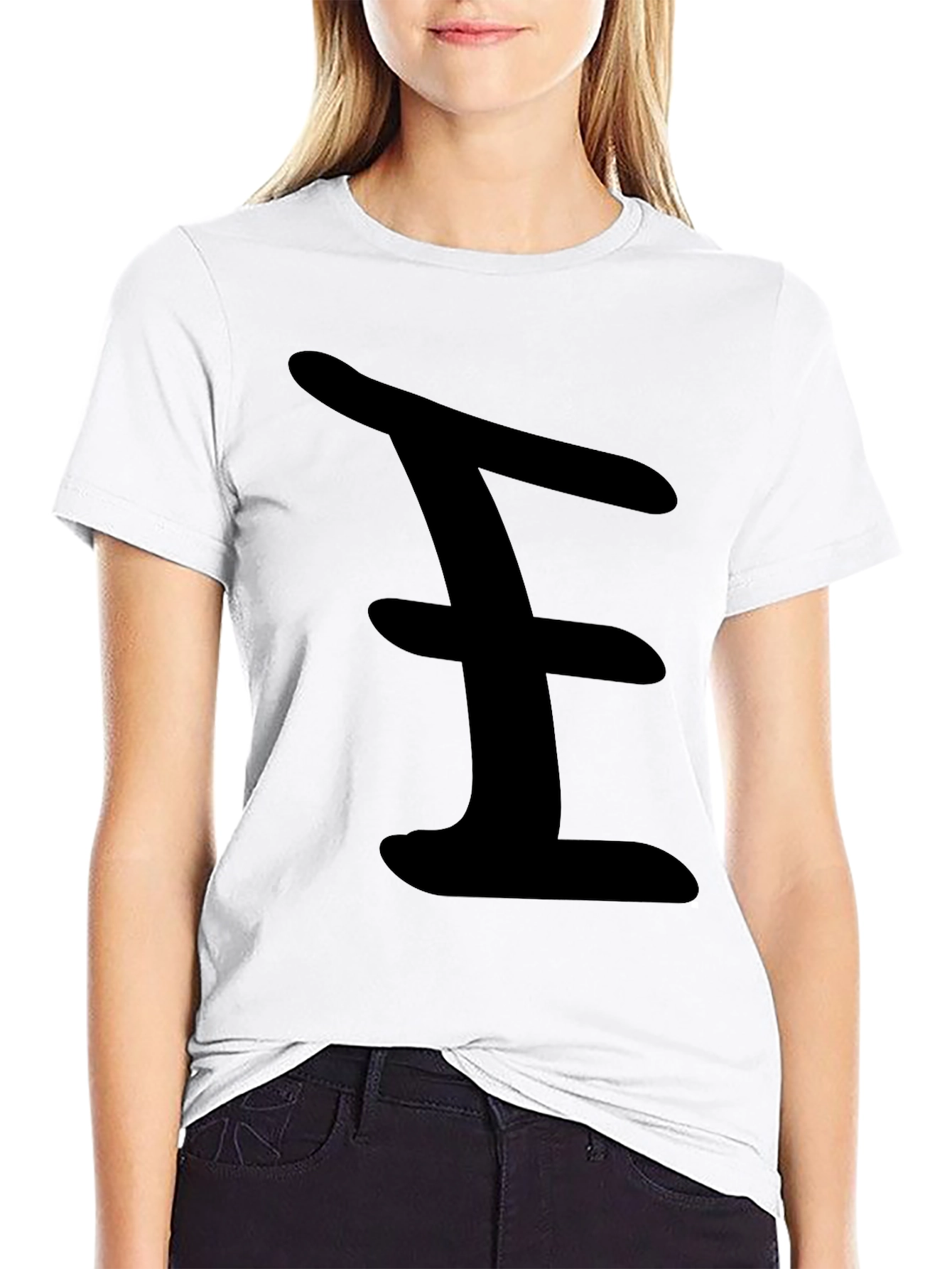 Black Bold Black Tee with Abstract Design view 9