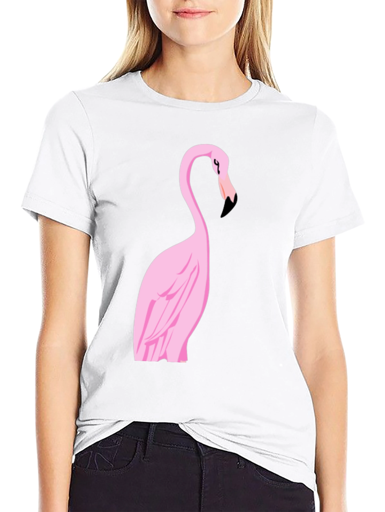 Black Flamingo Graphic Tee - Stylish Black Cotton Shirt view 9
