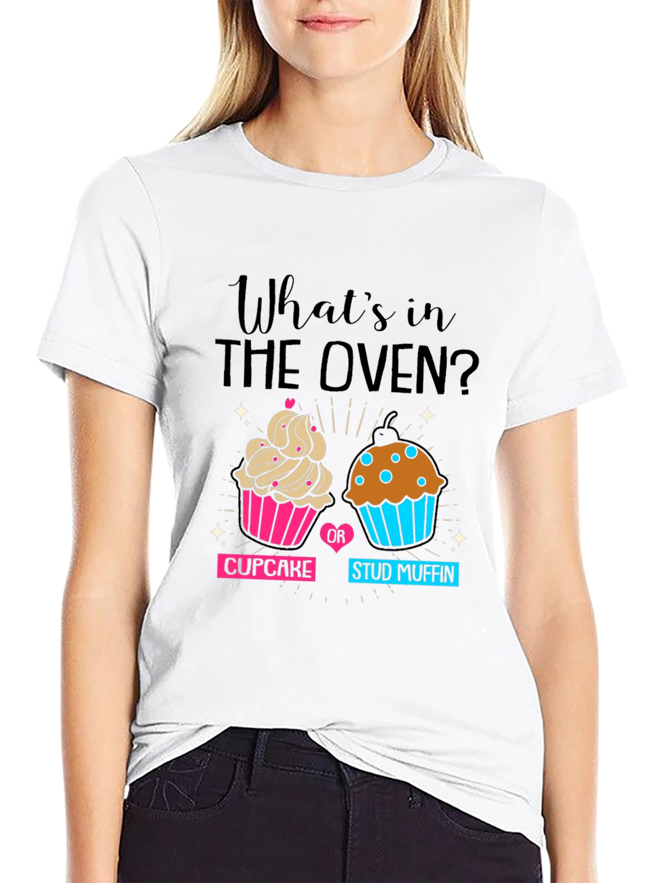 Black What's in the Oven Maternity T-Shirt view 9