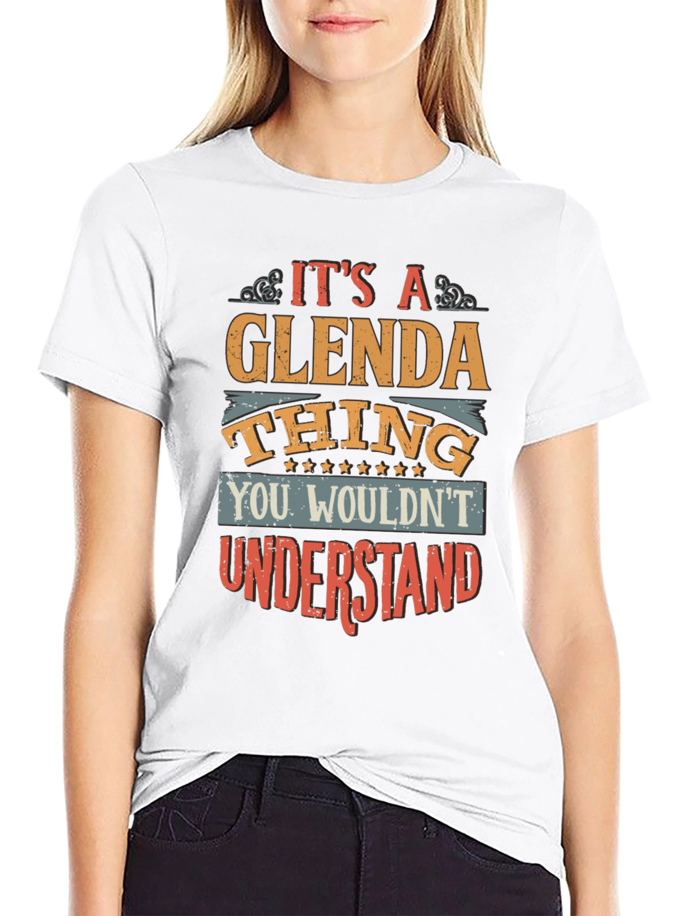 Black It's a Glenda Thing T-Shirt view 9