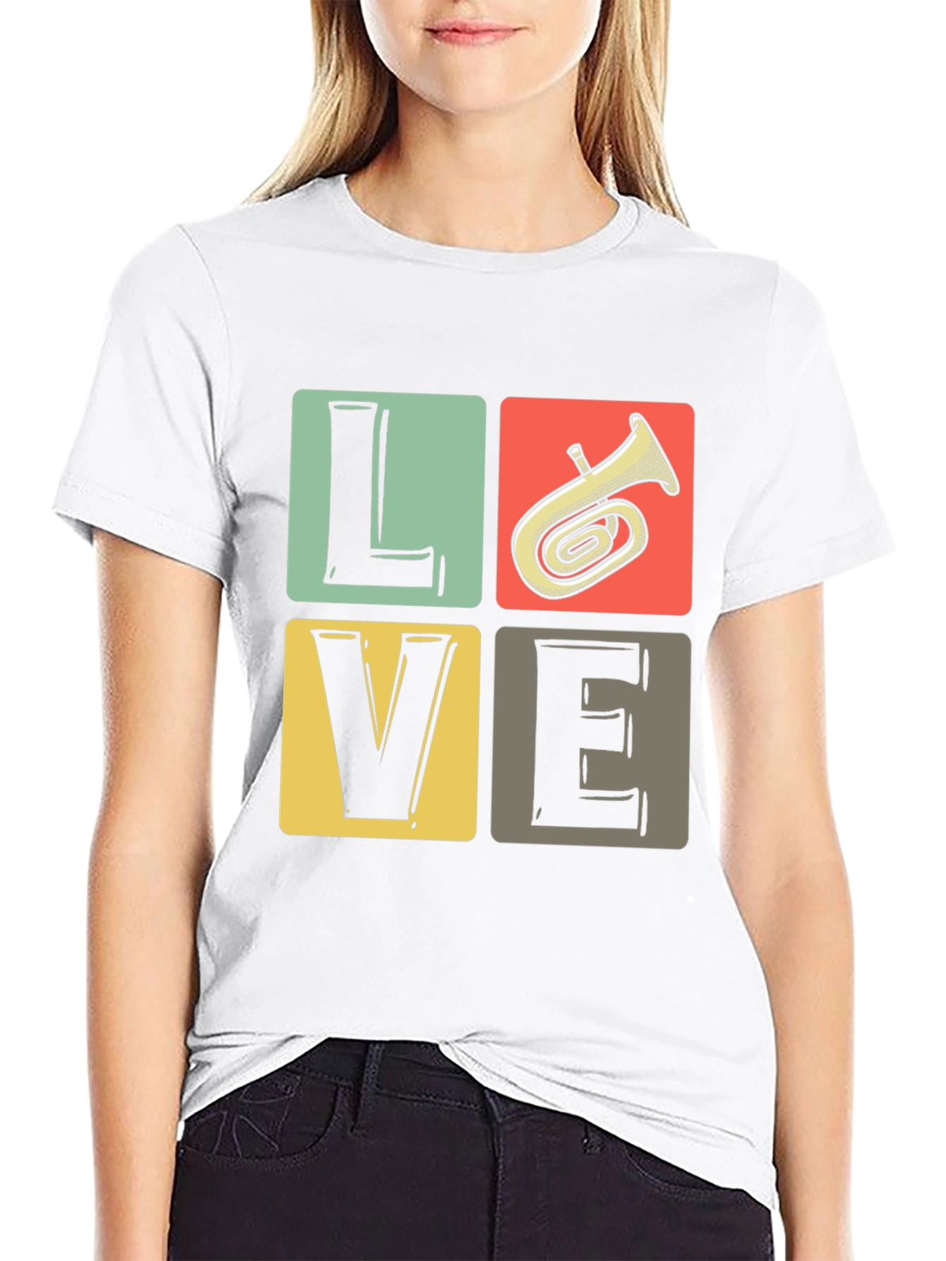 Black Love Tuba T-Shirt, Music Lover Tee view 9
