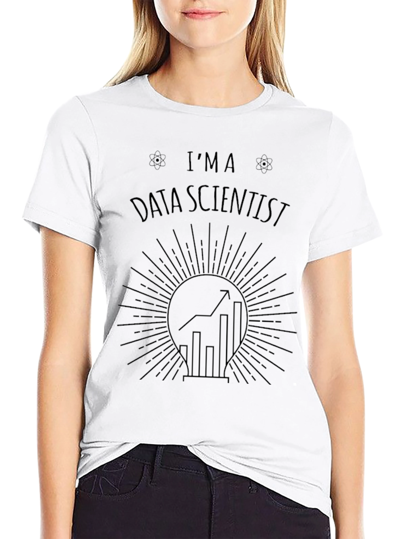 Black Data Scientist Graphic Tee - Black Crew Neck view 9