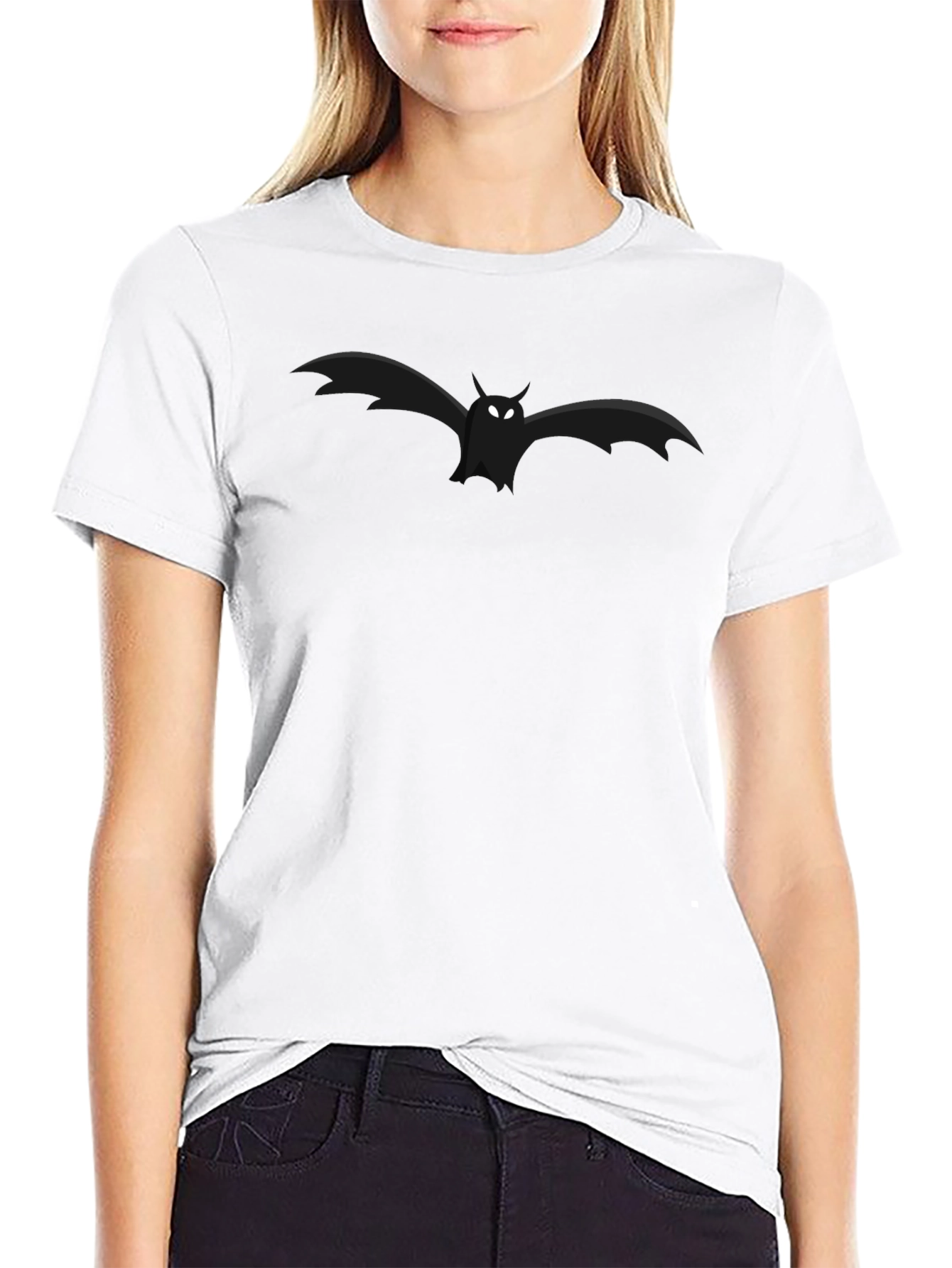 Black Bat Graphic Black T-Shirt - Men's Short Sleeve Tee view 9