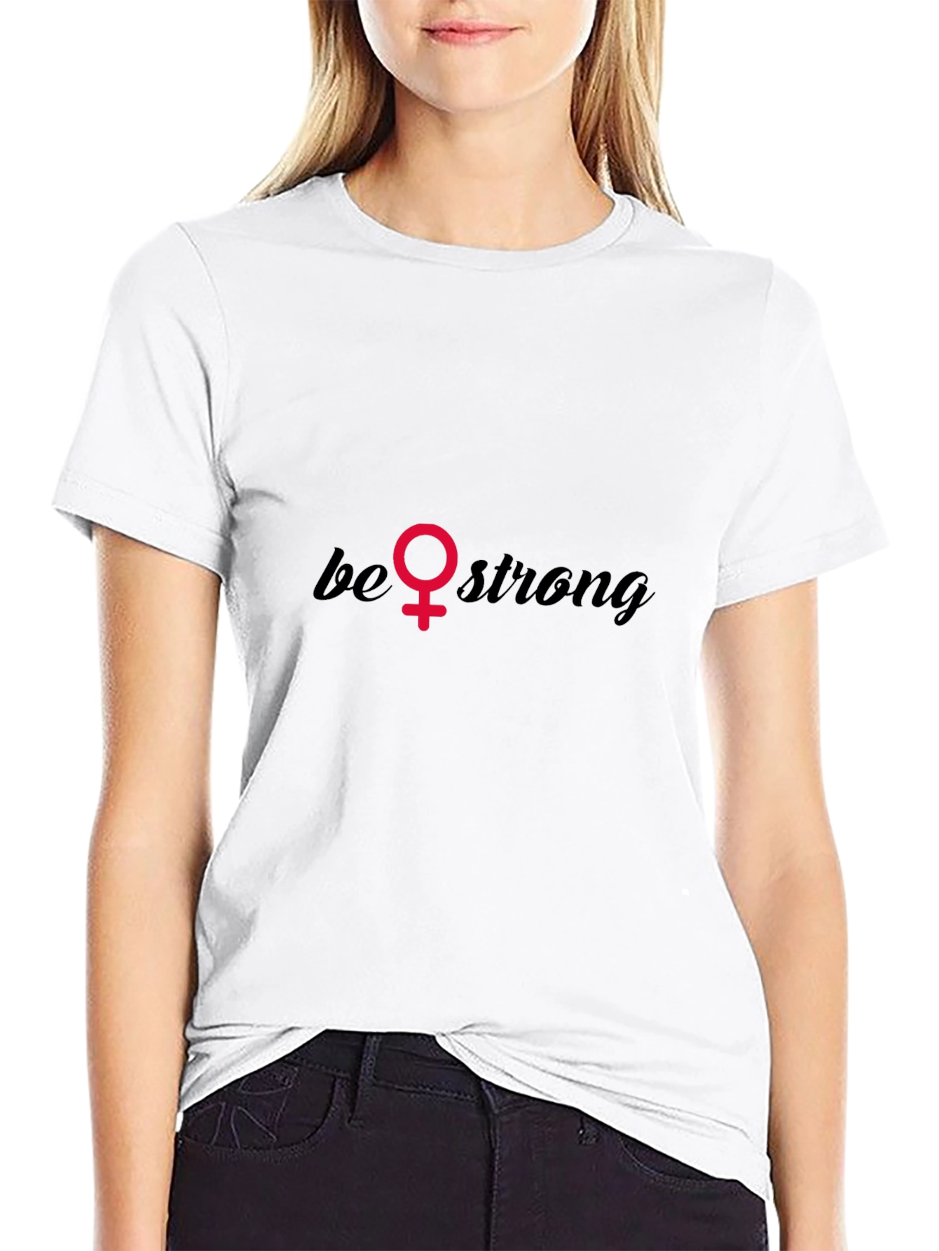 Black Be Strong T-Shirt - Empowering Feminist Tee view 9