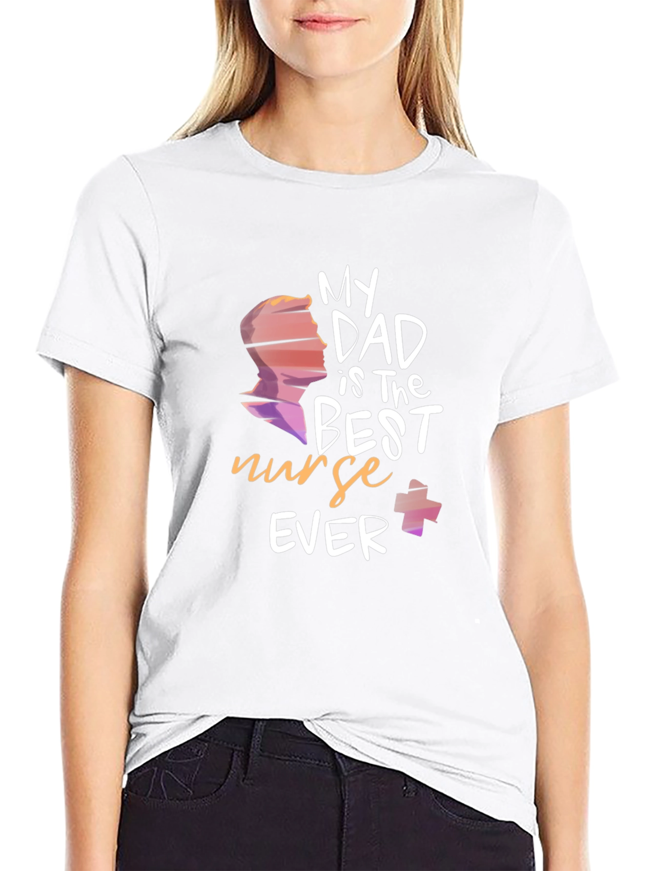 Black My Dad is The Best Nurse Ever T-Shirt view 9