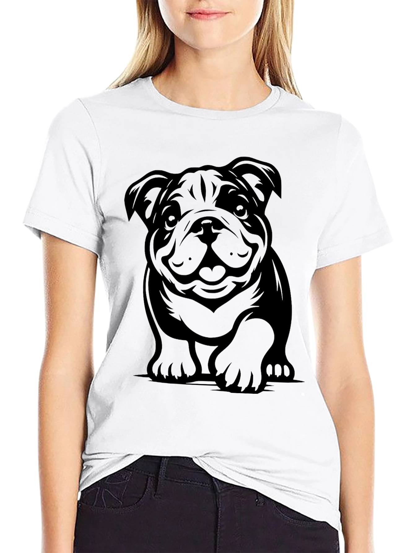 Black Bulldog Graphic T-Shirt view 9