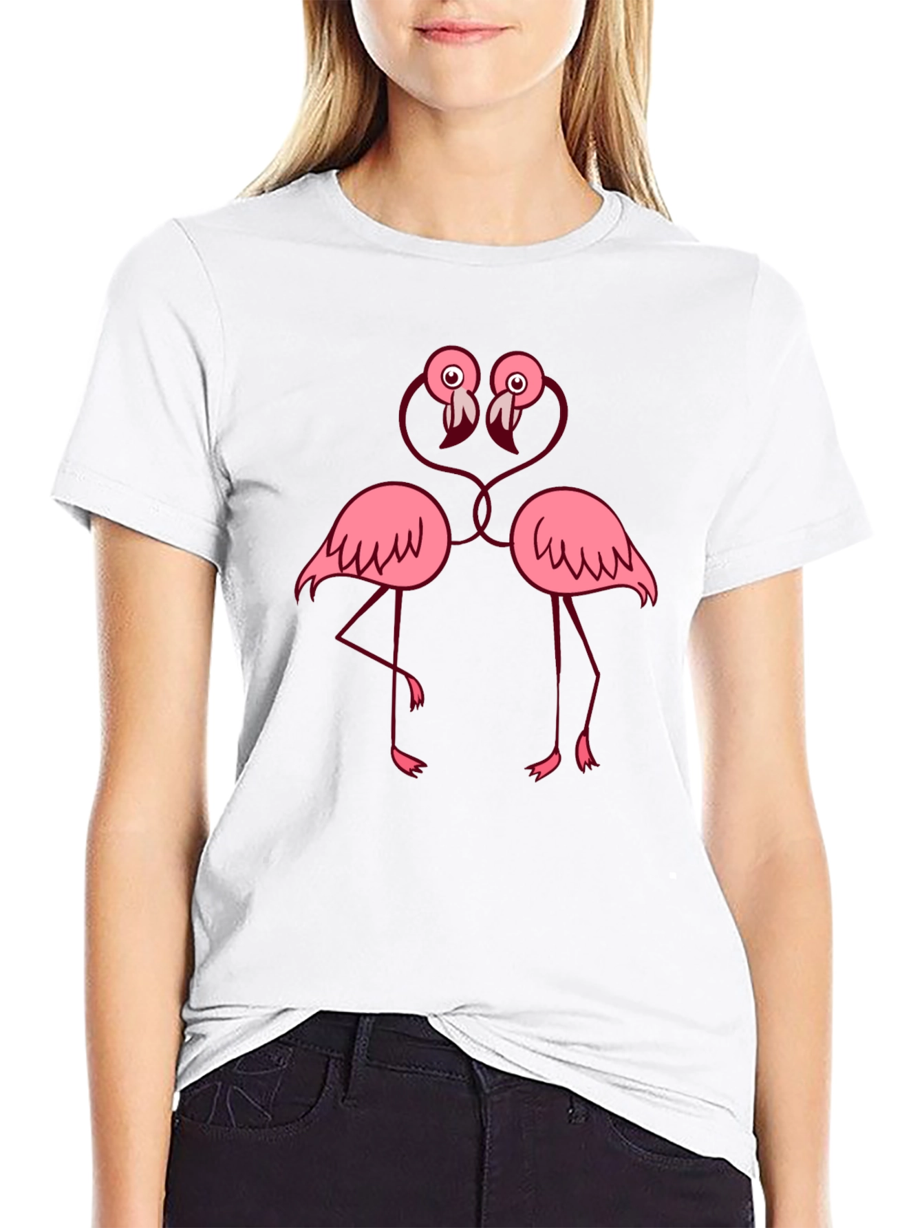 Black Fun Flamingo Lovers T-Shirt - Black view 9