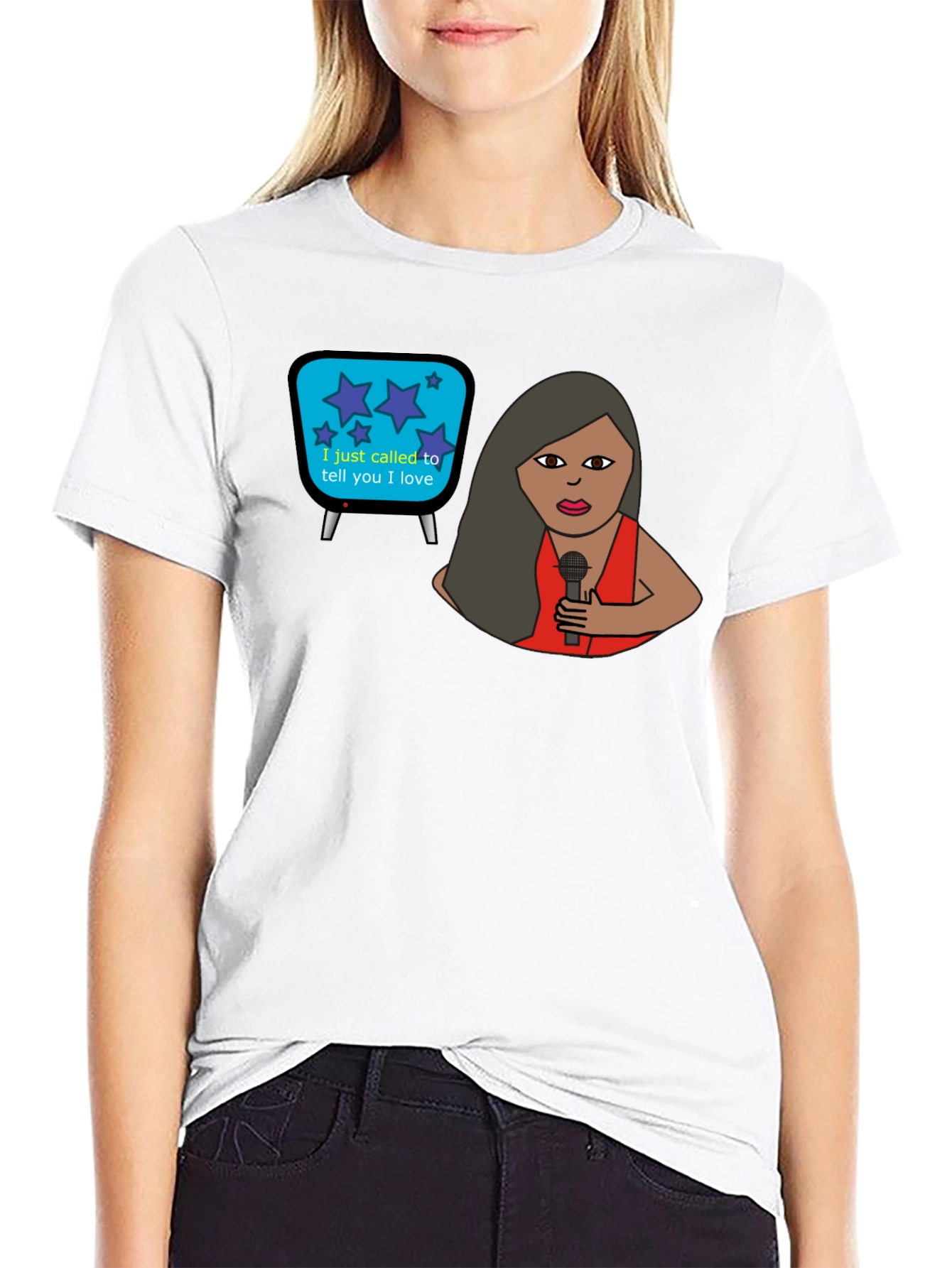 Black I Just Called T-Shirt view 9