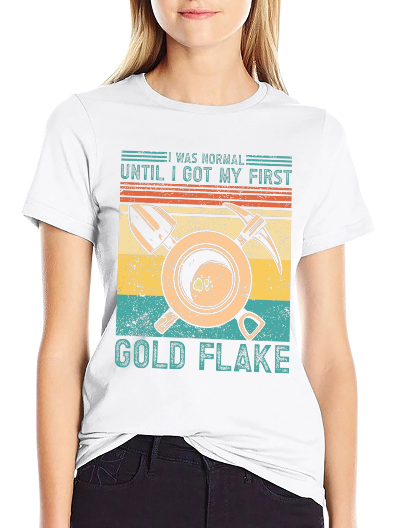 Black Gold Flake Prospecting T-Shirt view 9