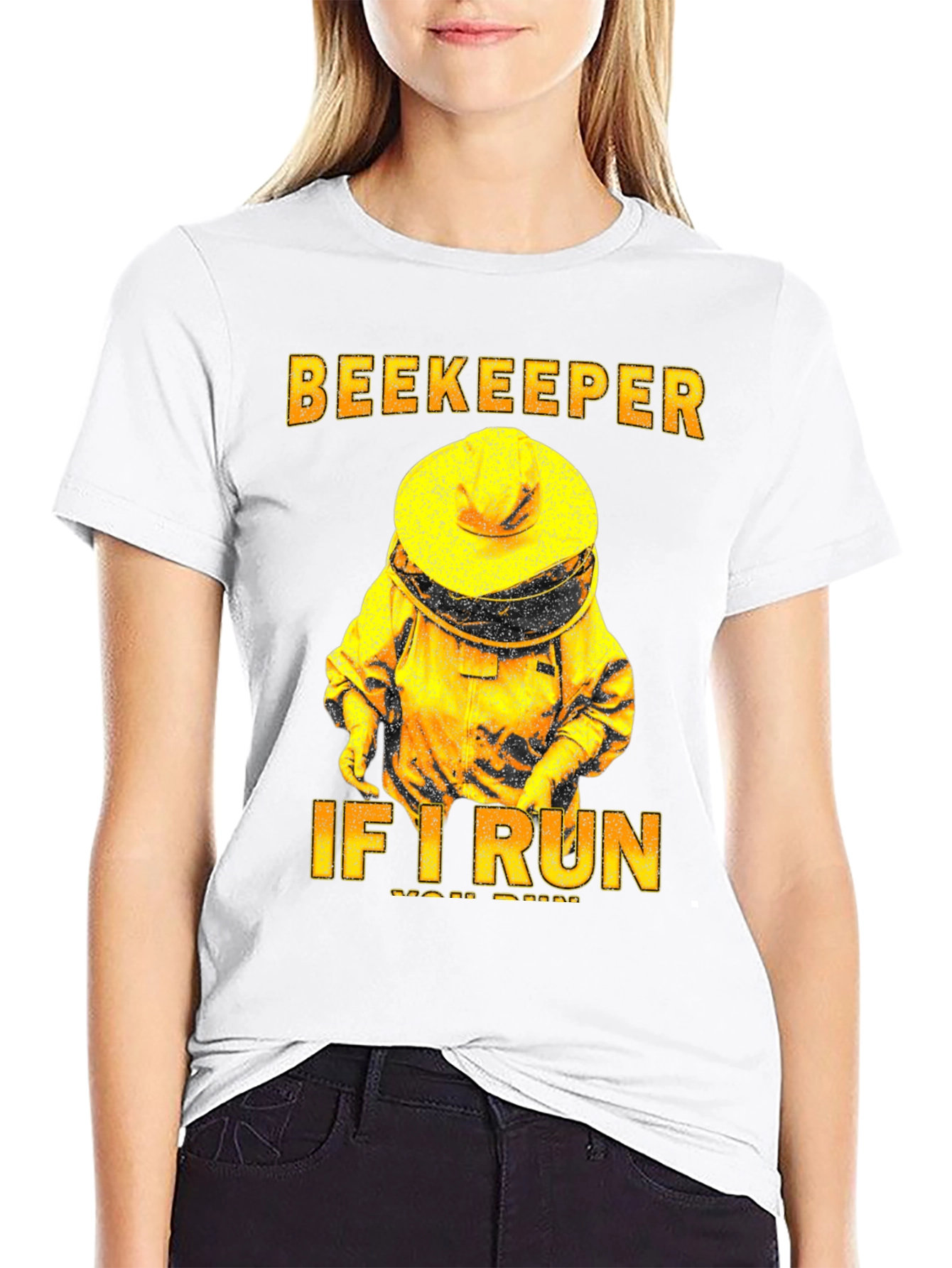 Black Beekeeper T-Shirt - If I Run, You Run Tee view 9