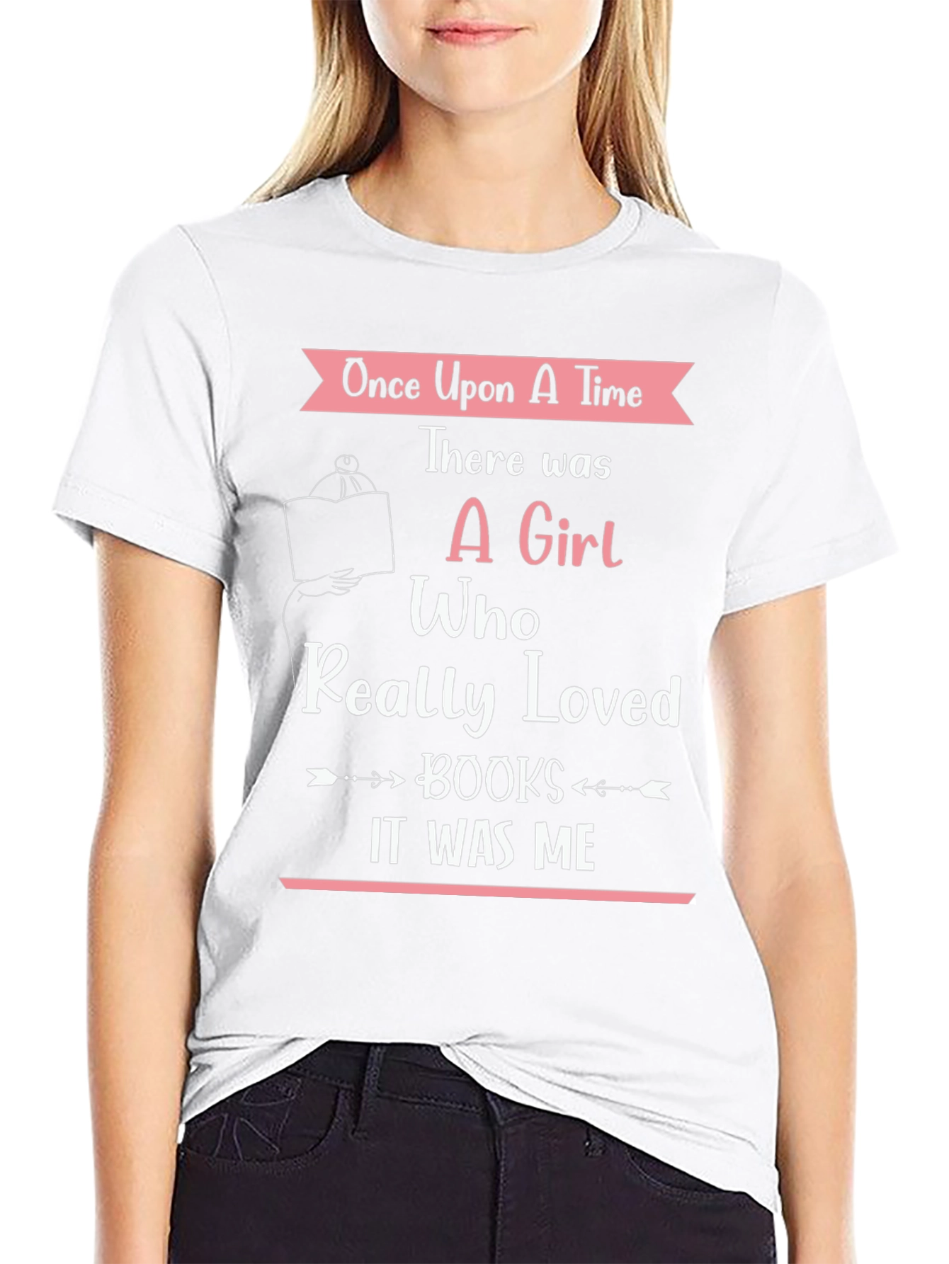 Black Book Lover T-Shirt: Once Upon A Time, A Girl Who Loved Books view 9
