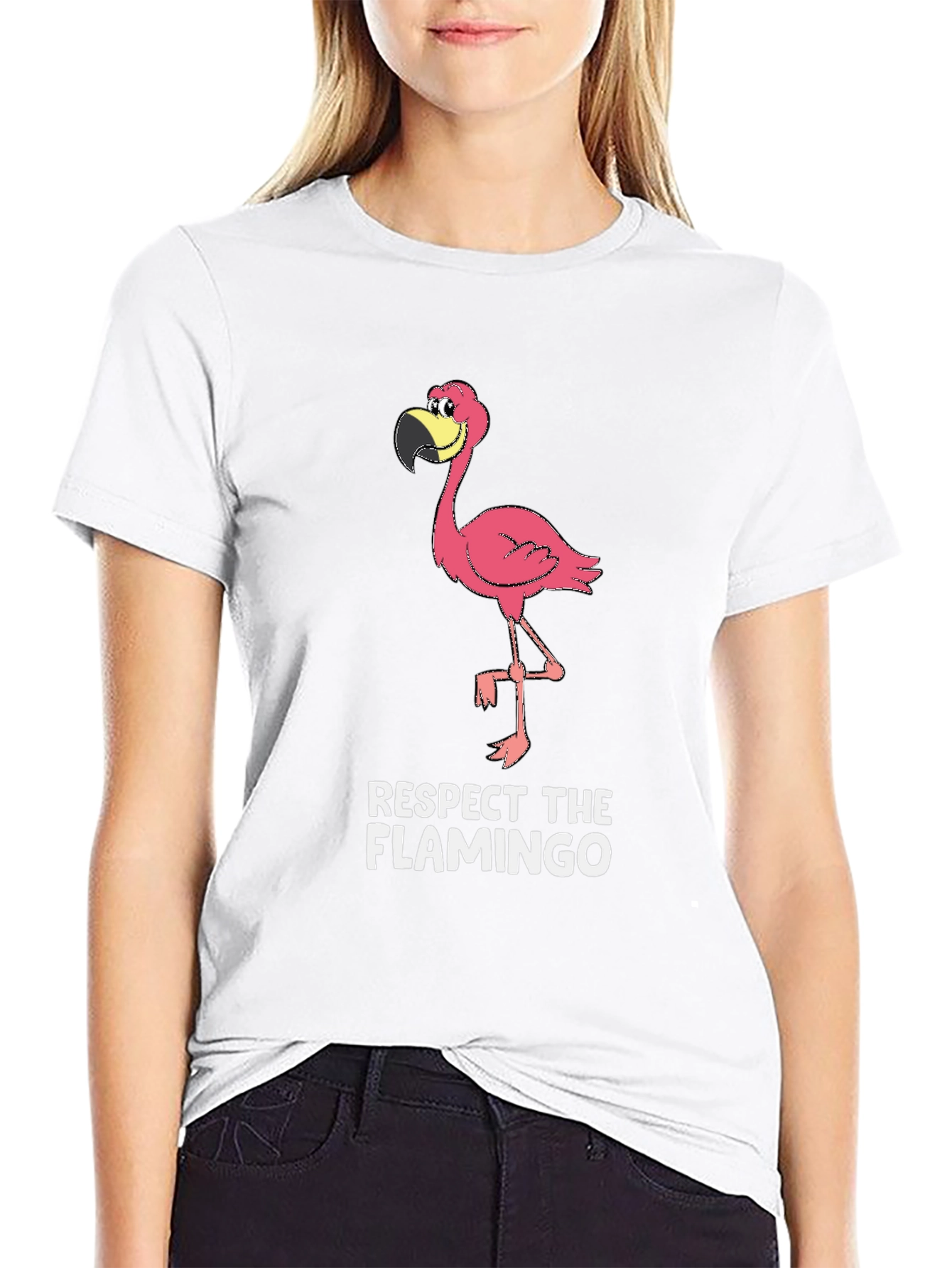 Black Respect The Flamingo Graphic T-Shirt view 9