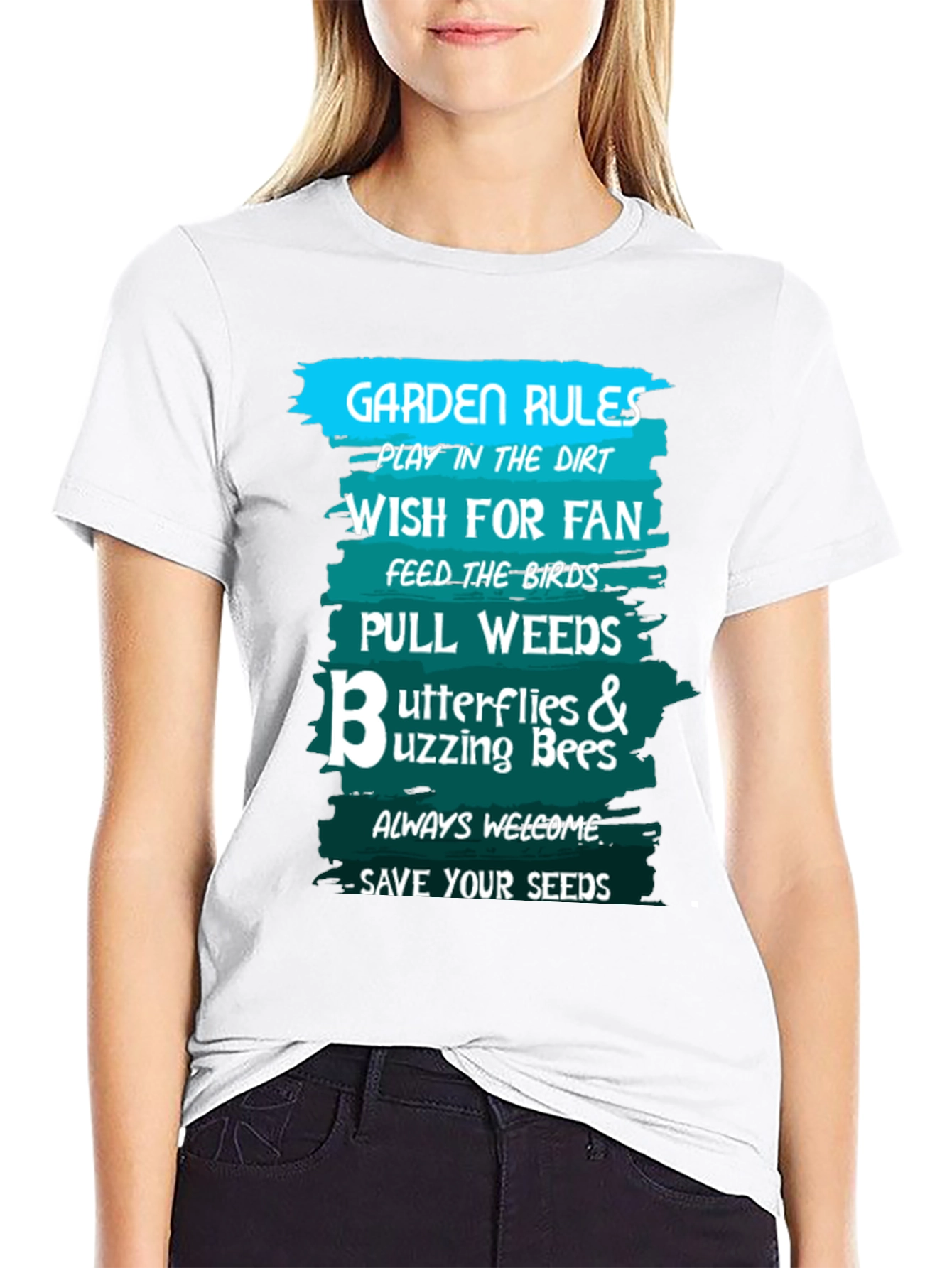 Black Garden Rules Graphic Tee view 9