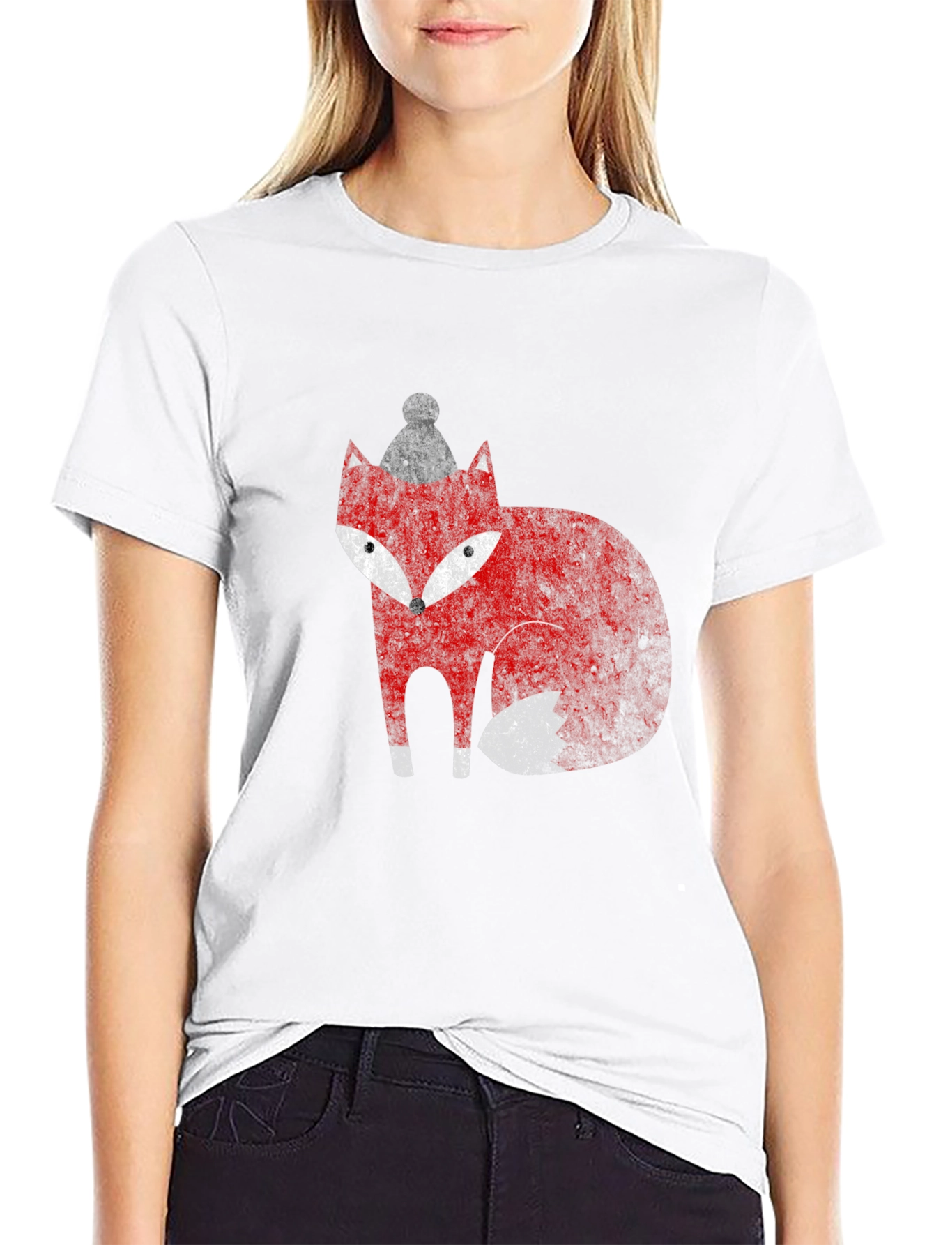Black Fox Graphic Tee - Stylish Crew Neck T-Shirt view 9