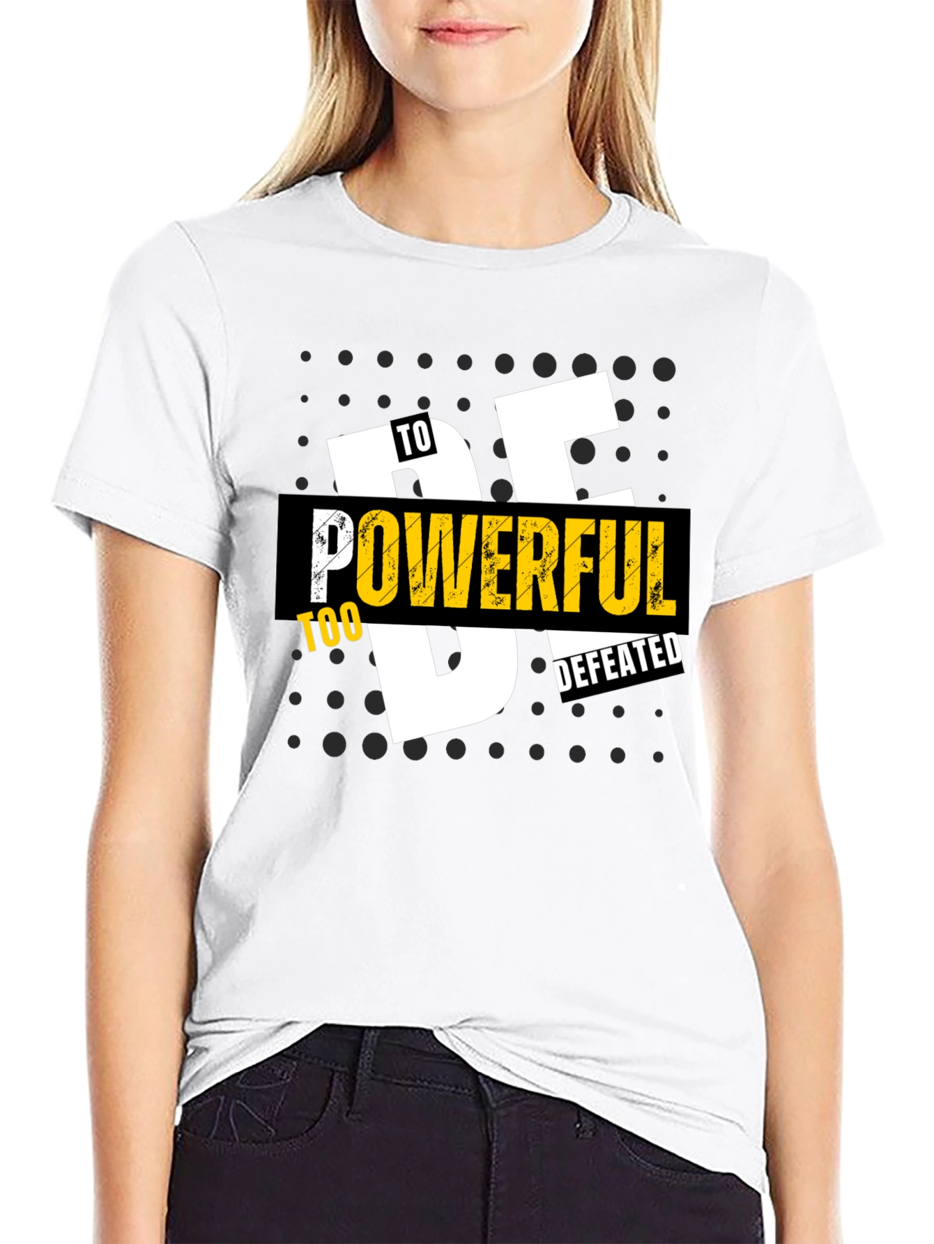 Black Be Powerful T-Shirt - Black Graphic Tee for Men view 9