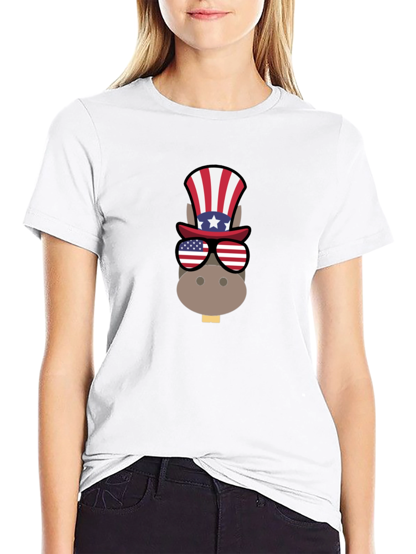 Patriotic Donkey T-Shirt - USA Pride - 9