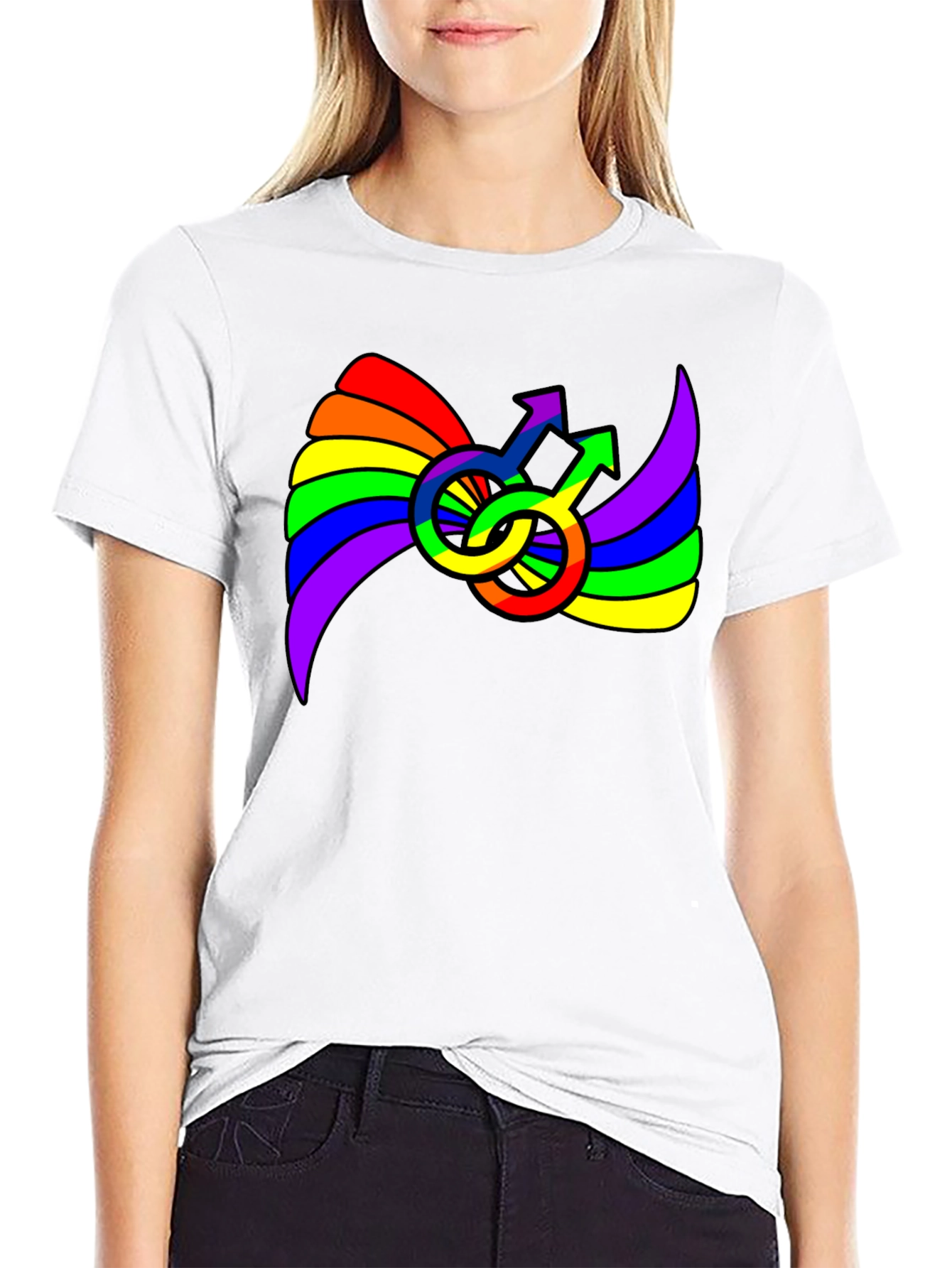 Rainbow Pride Male Symbol T-Shirt - 9