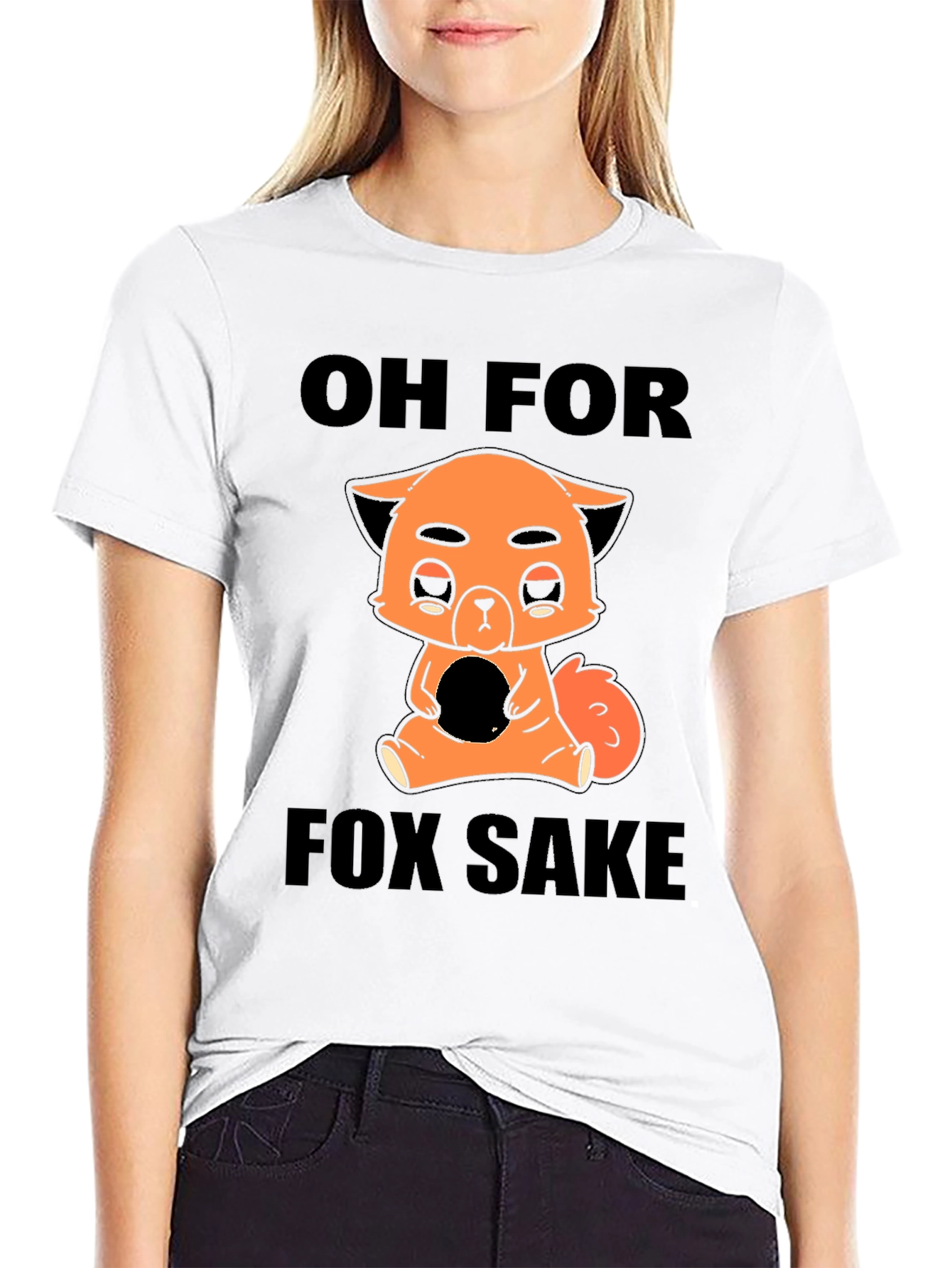 Black Oh For Fox Sake T-Shirt view 9