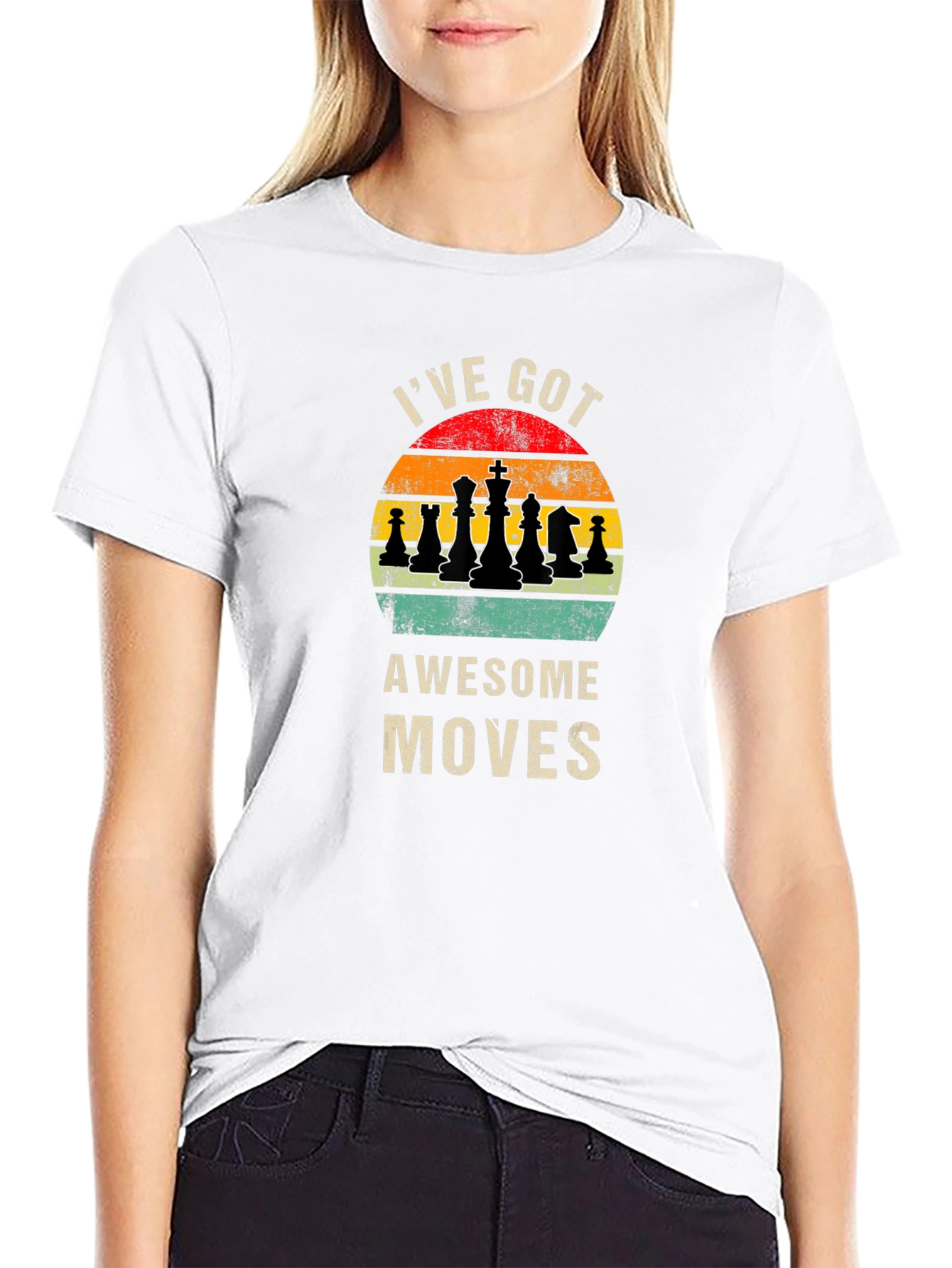 Black Awesome Moves Chess T-Shirt view 9