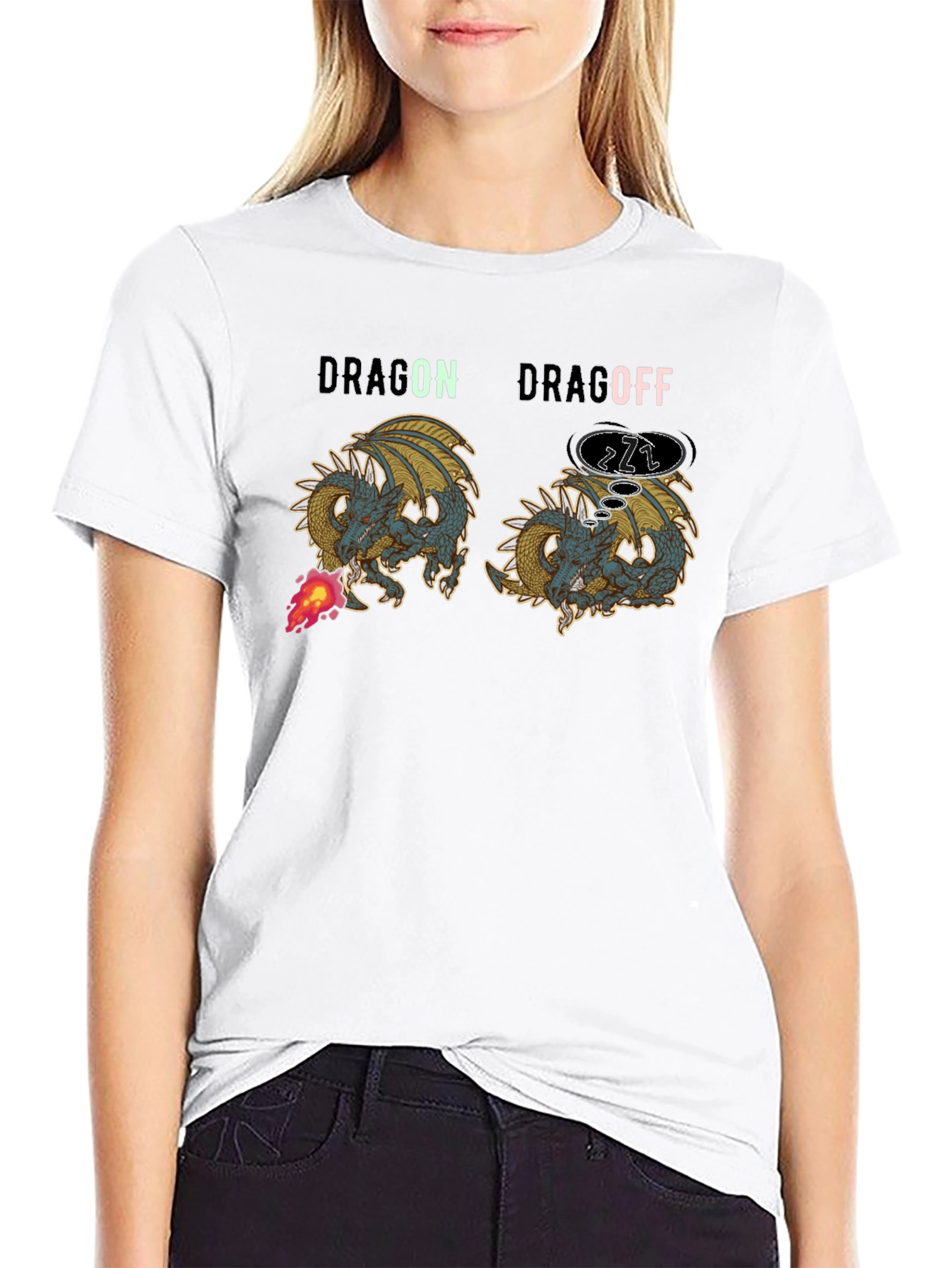 Black Dragon Drag Off Graphic T-Shirt view 9