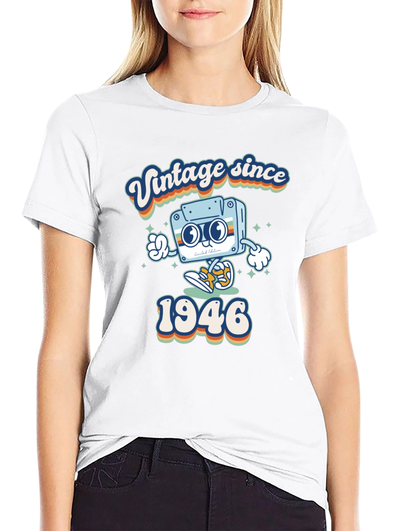 Black Vintage Since 1946 Graphic T-Shirt view 9