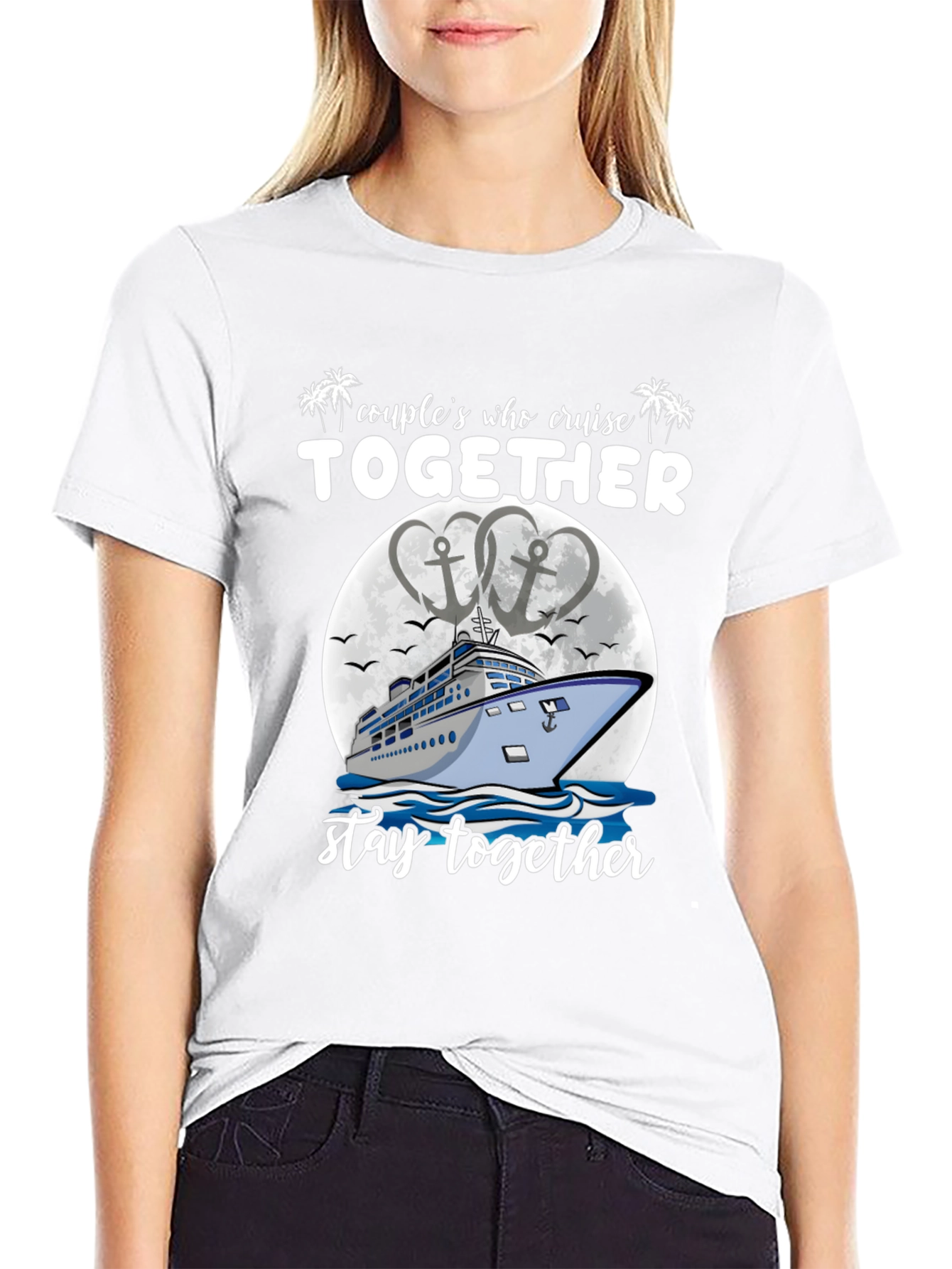 Black Couples Cruise Together T-Shirt view 9