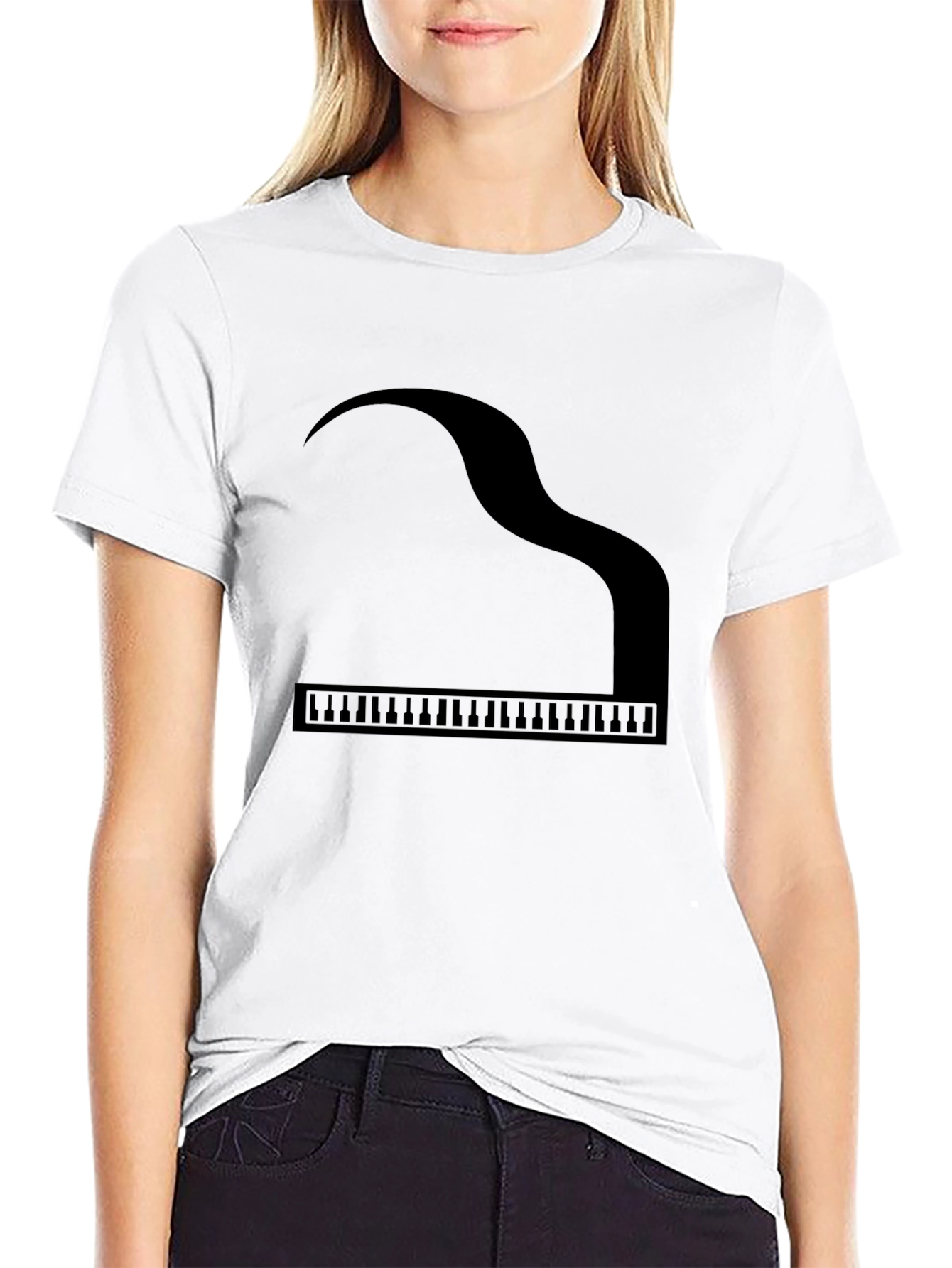 Black Piano Graphic Tee - Classic Black view 9