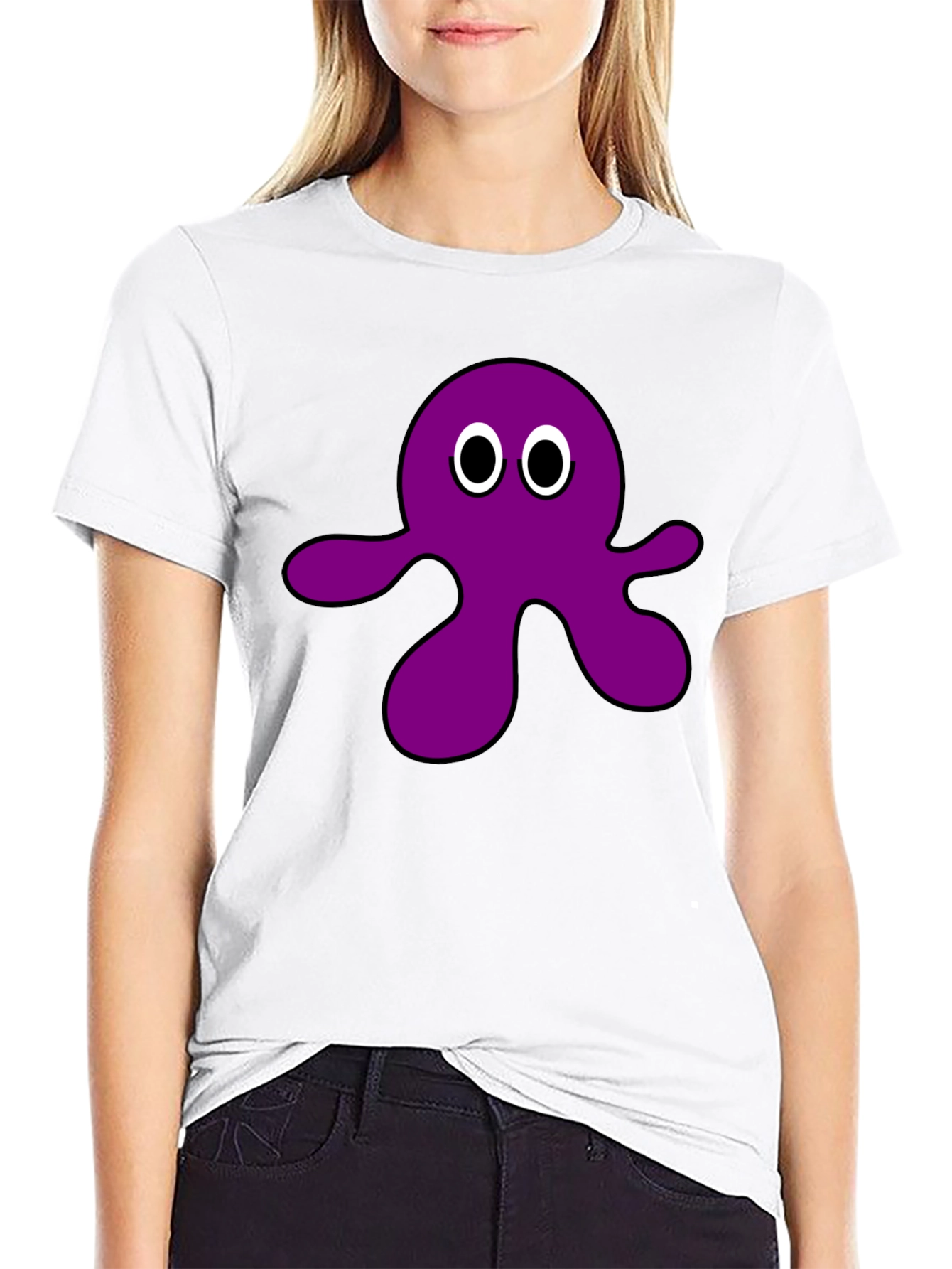 Black Purple Octopus Graphic Tee - Casual Comfort view 9