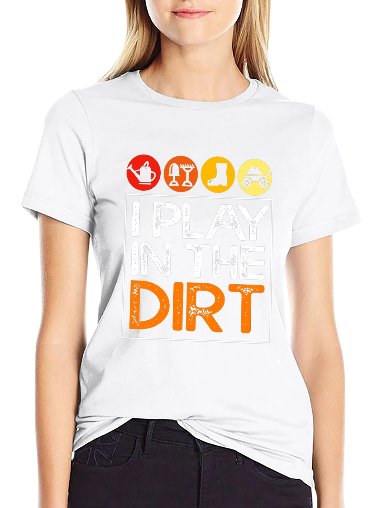 Black I Play in the Dirt Gardening Graphic Tee view 9