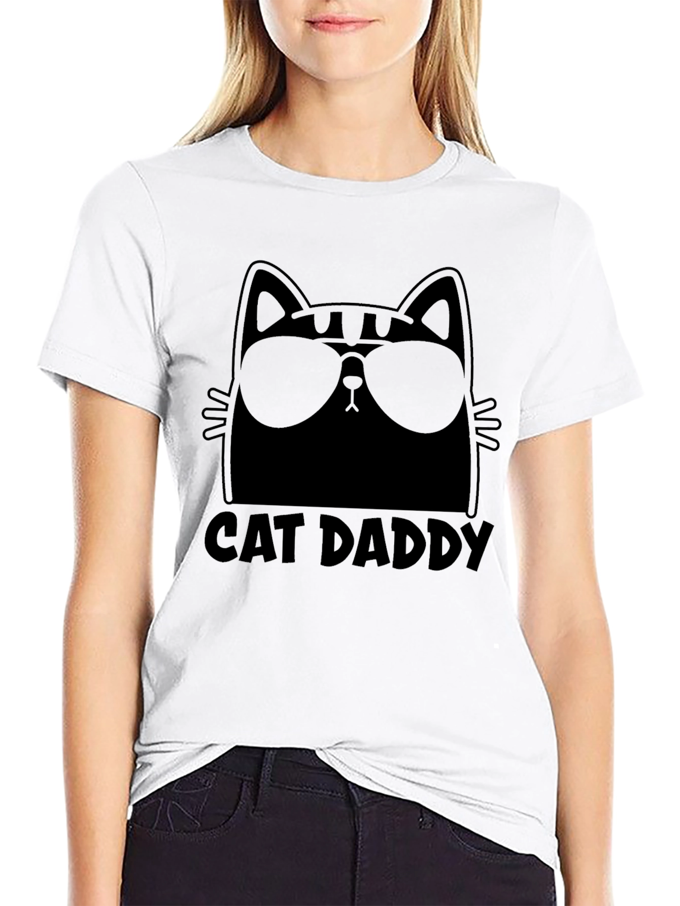 Black Cool Cat Daddy Graphic Tee view 9