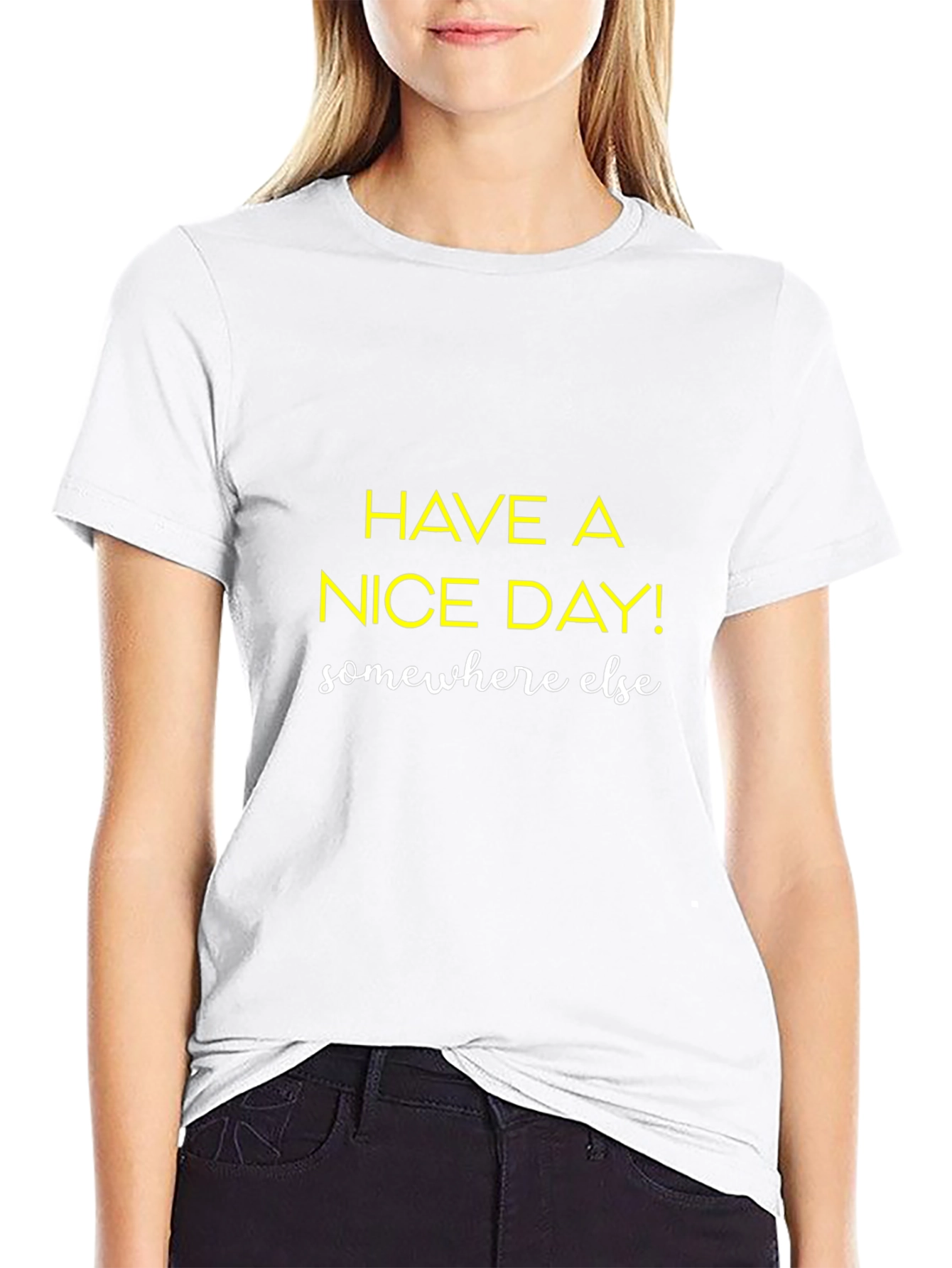 Black Have a Nice Day Graphic T-Shirt view 9