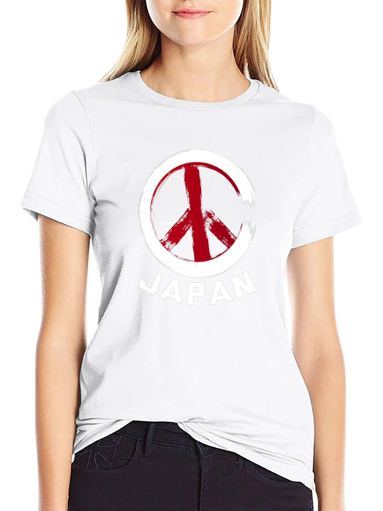 Black Japan Peace Sign Graphic Tee - Stylish Comfort view 9