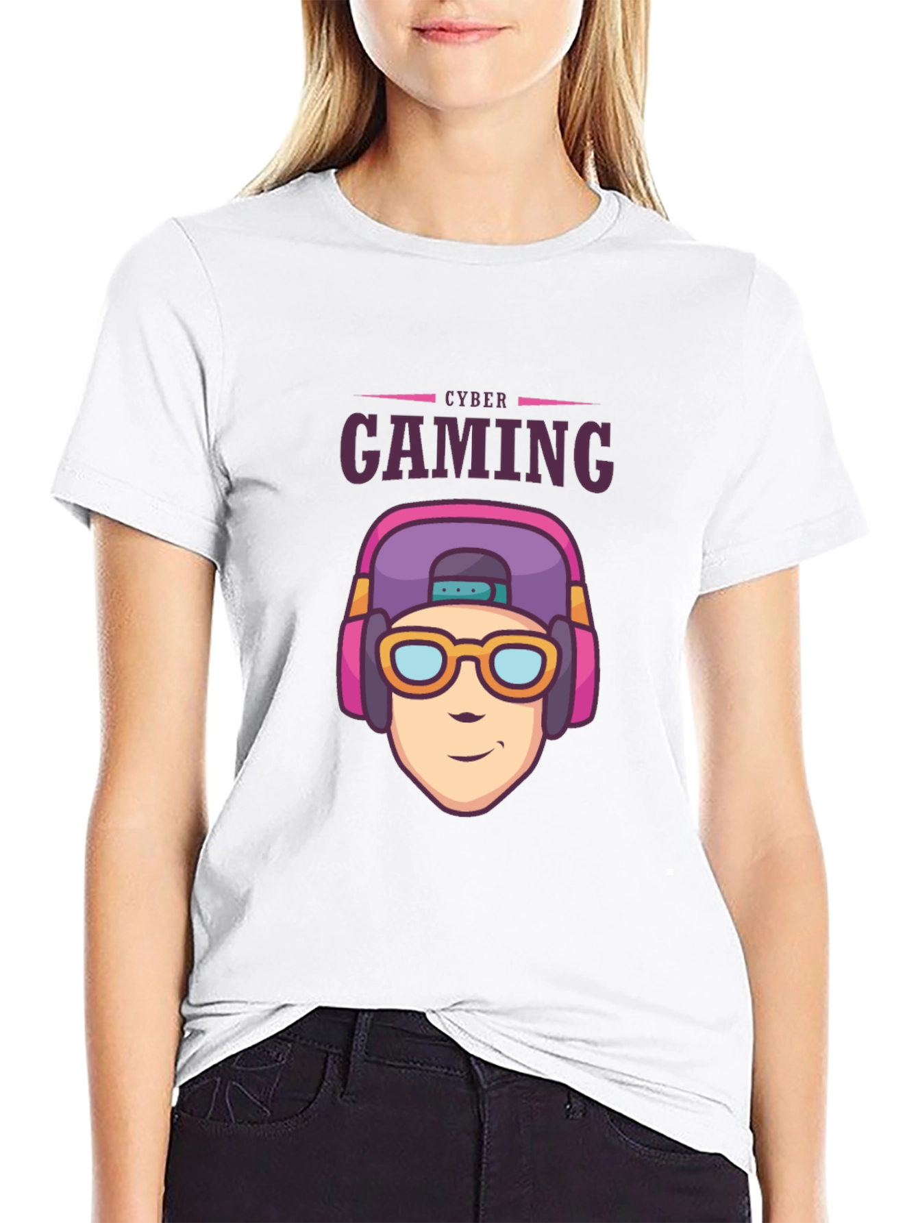 Black Cyber Gaming Black T-Shirt - Gamer Style view 9