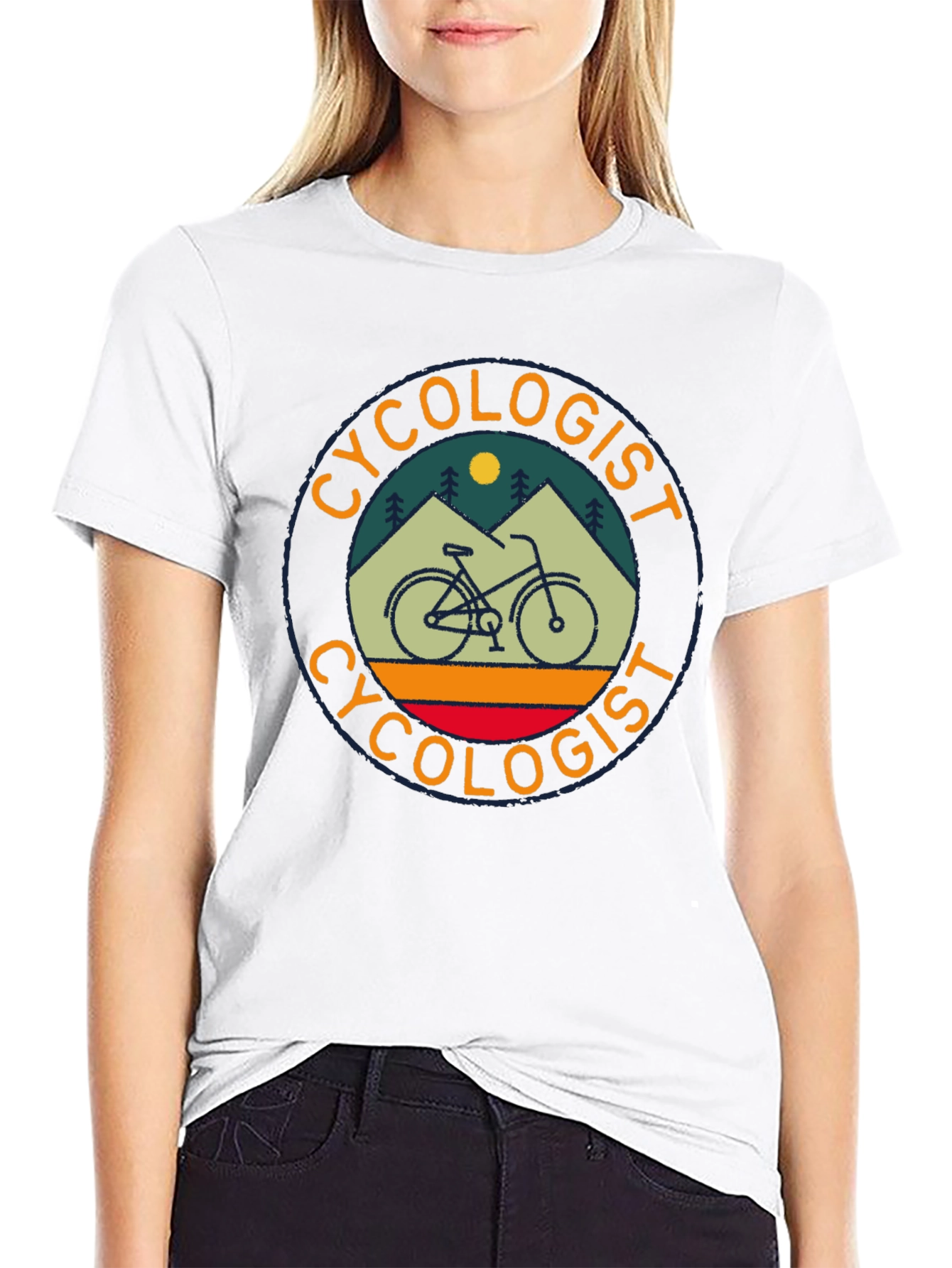 Black Cycologist T-Shirt - Bike Lover Tee view 9