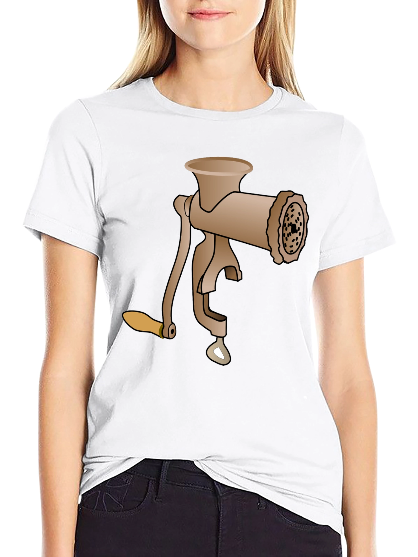 Black Meat Grinder Tee - Novelty Graphic T-Shirt view 9