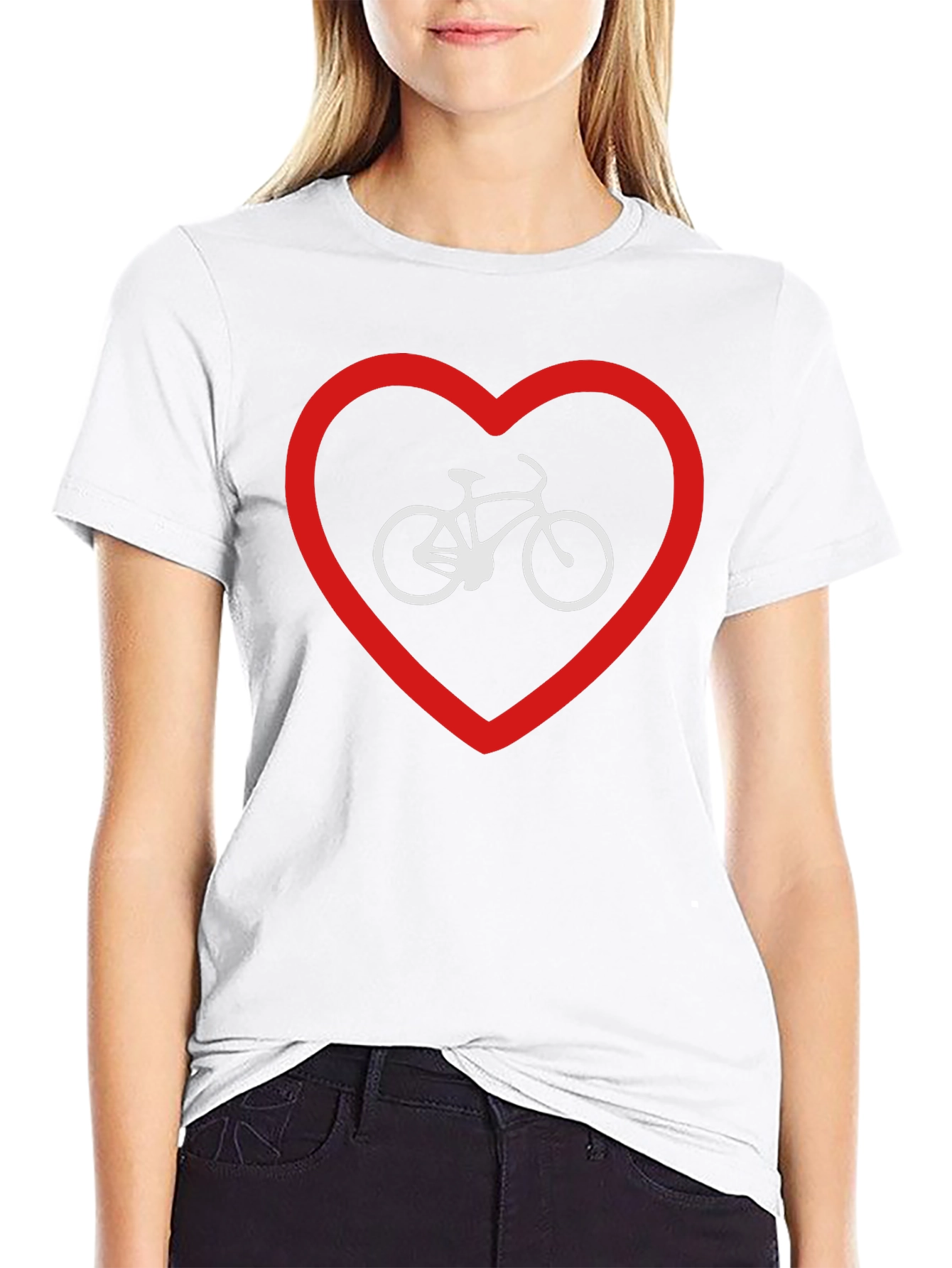 Black Bike Love Graphic Tee - Black Cotton Blend view 9