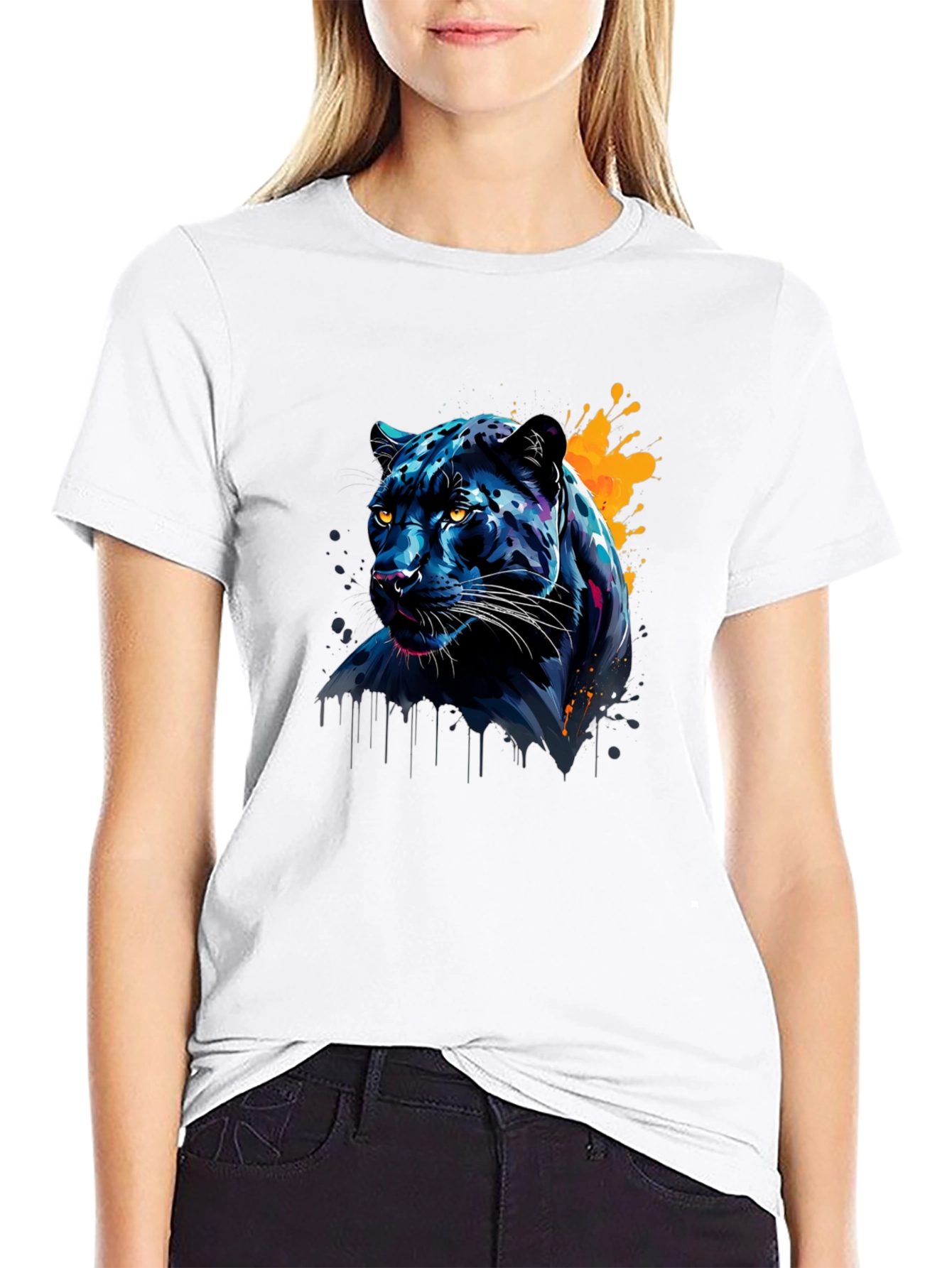 Black Bold Black Panther Graphic T-Shirt view 9
